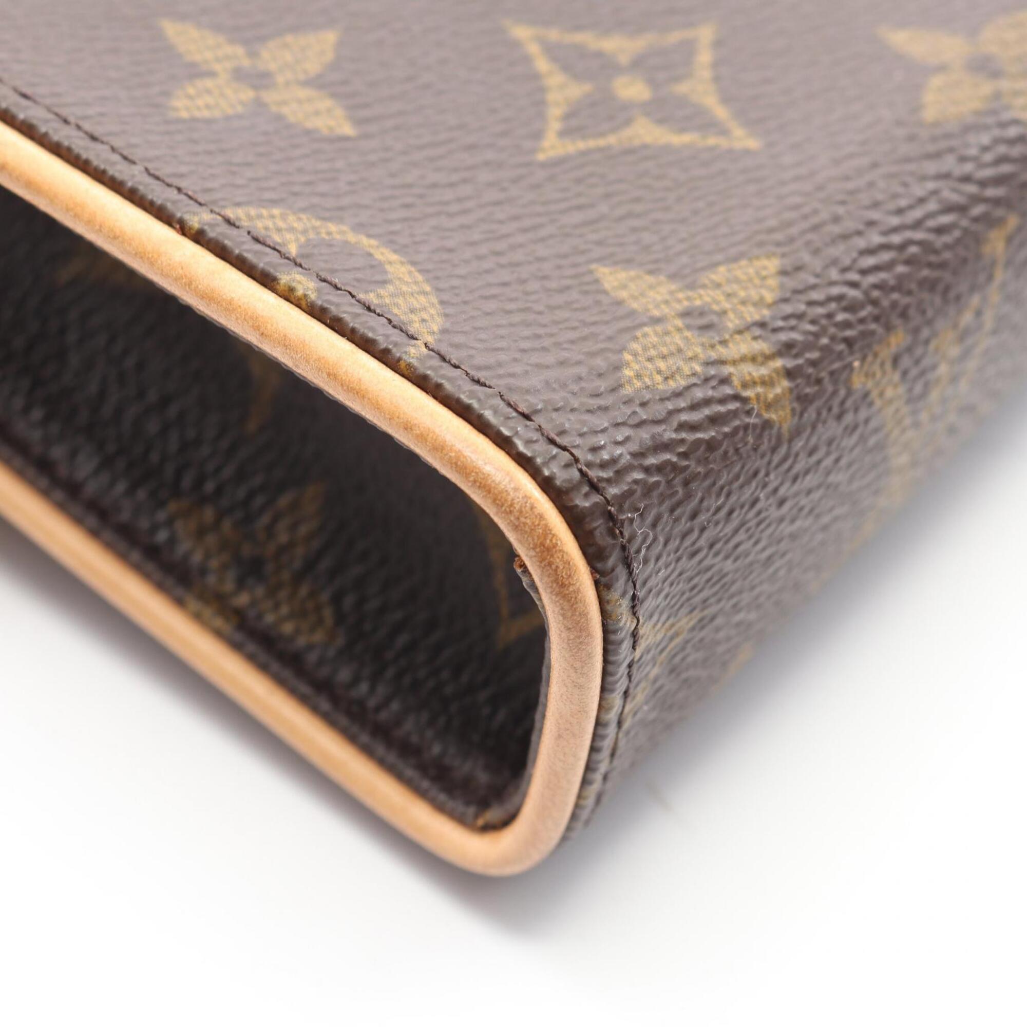 Louis Vuitton Brown Pvc Leather Fanny Pack Handbag (Pre-Owned)