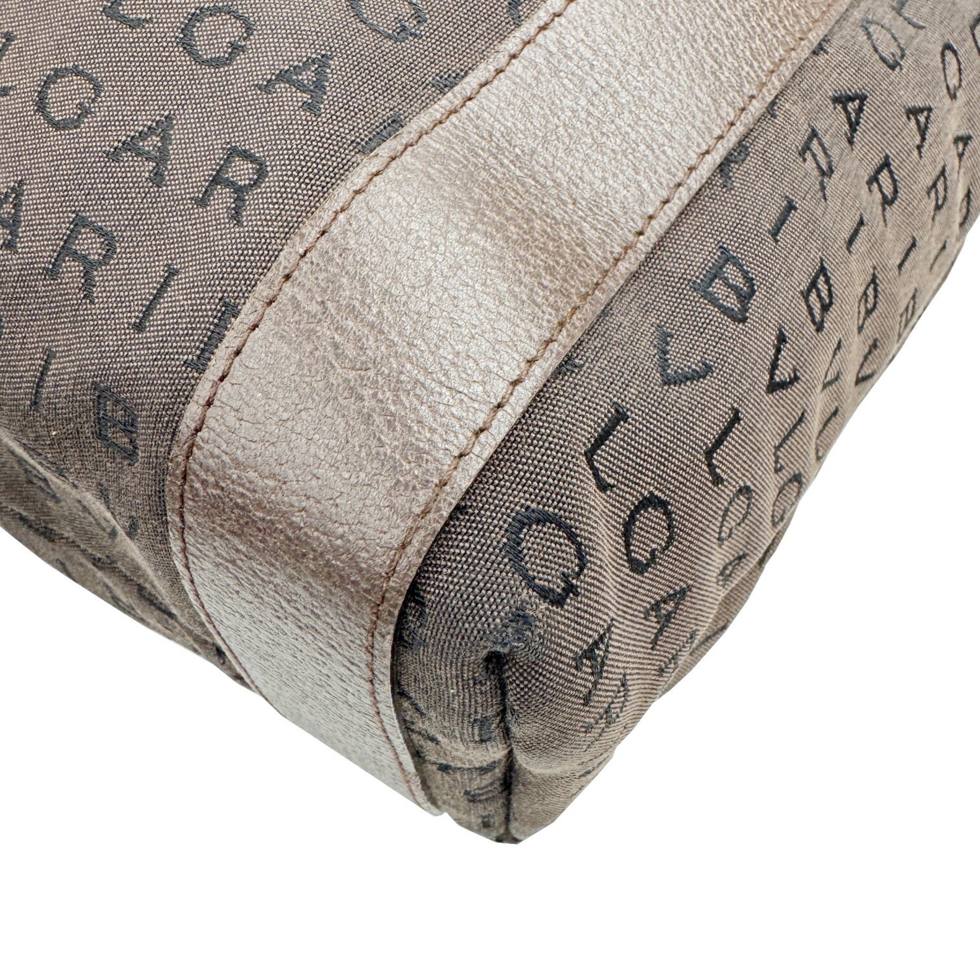 Bvlgari Brown Canvas Leather Tote Bag (Pre-Owned)