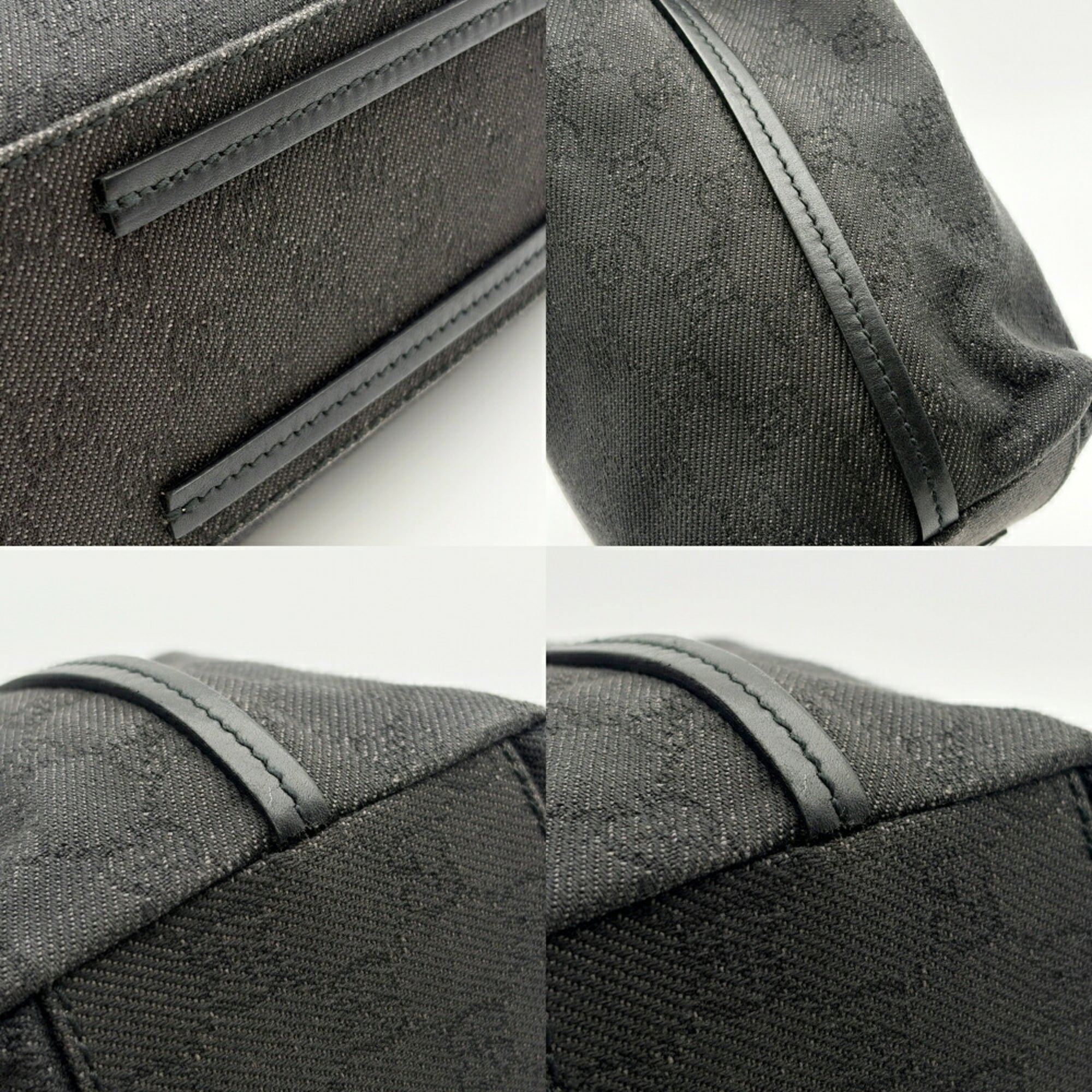 Gucci Black Gg Canvas Shoulder Bag Tote Bag (Pre-Owned)
