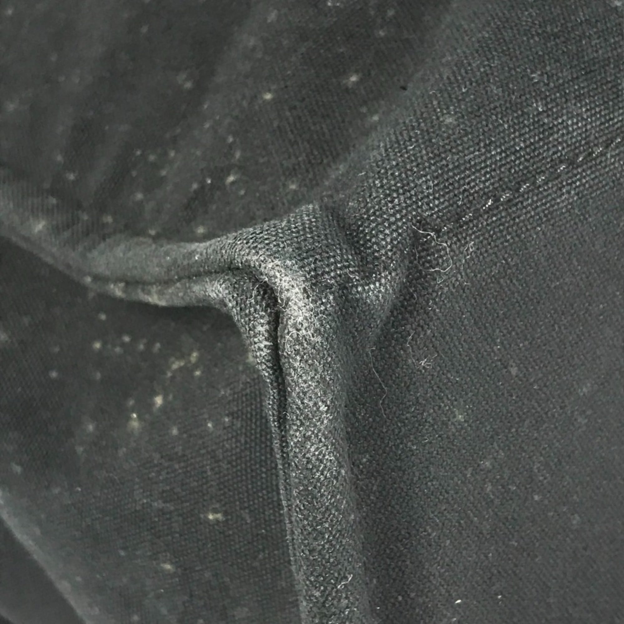 Hermes Black Gray Canvas Shoulder Bag Tote Bag (Pre-Owned)