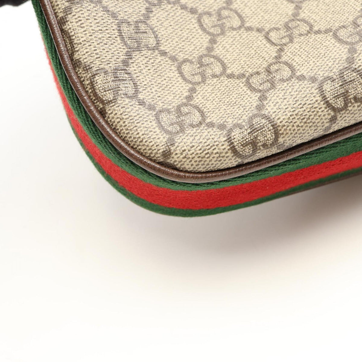 Gucci Beige Multi-Color Coated Canvas Leather Handbag Shoulder Bag (Pre-Owned)