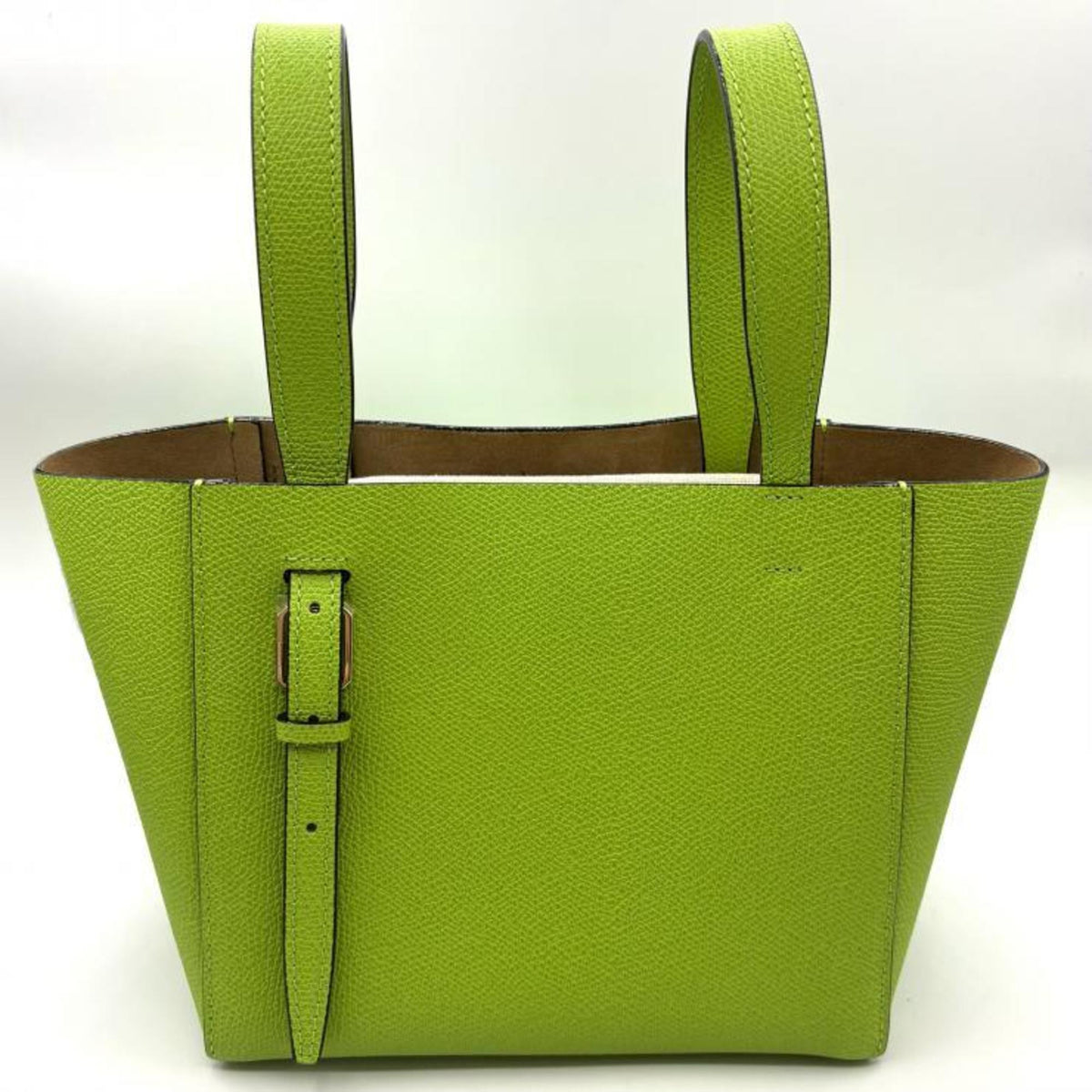Valextra Green Leather Handbag Pouch (Pre-Owned)