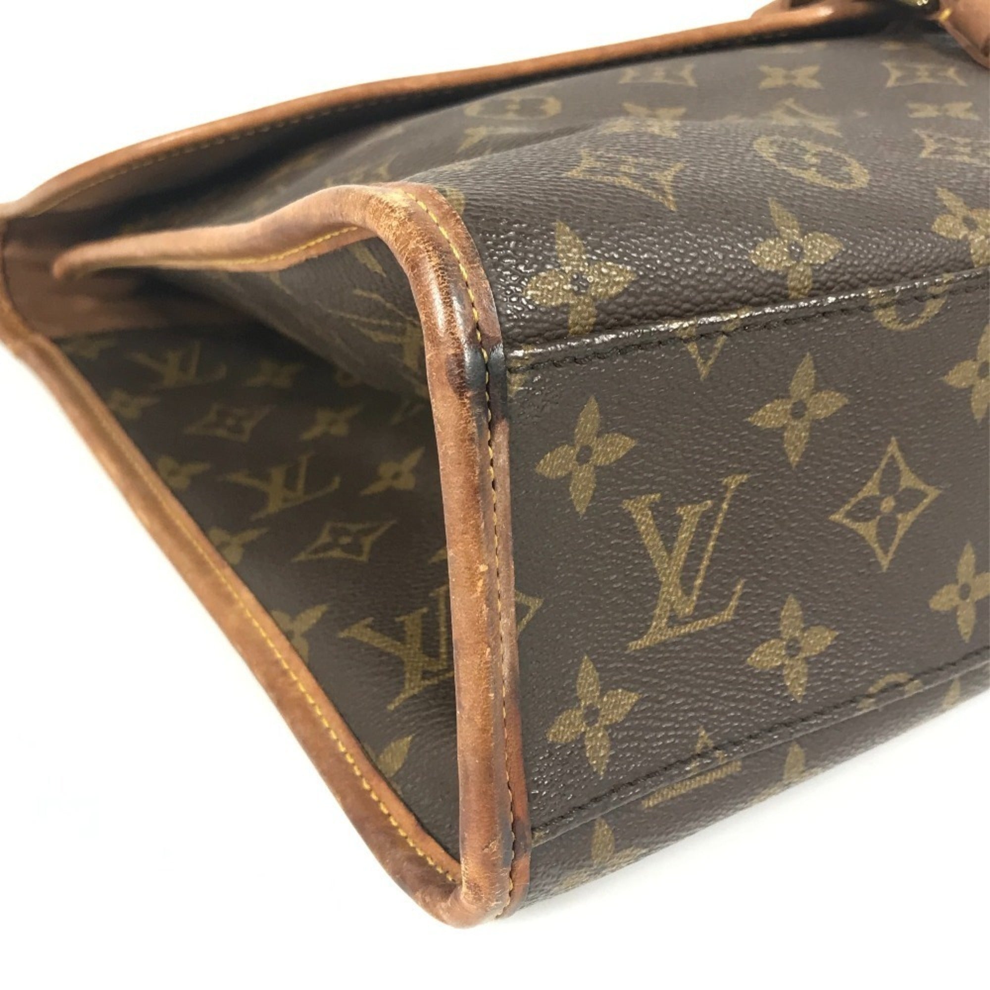 Louis Vuitton Brown Monogram Canvas Handbag Shoulder Bag (Pre-Owned)