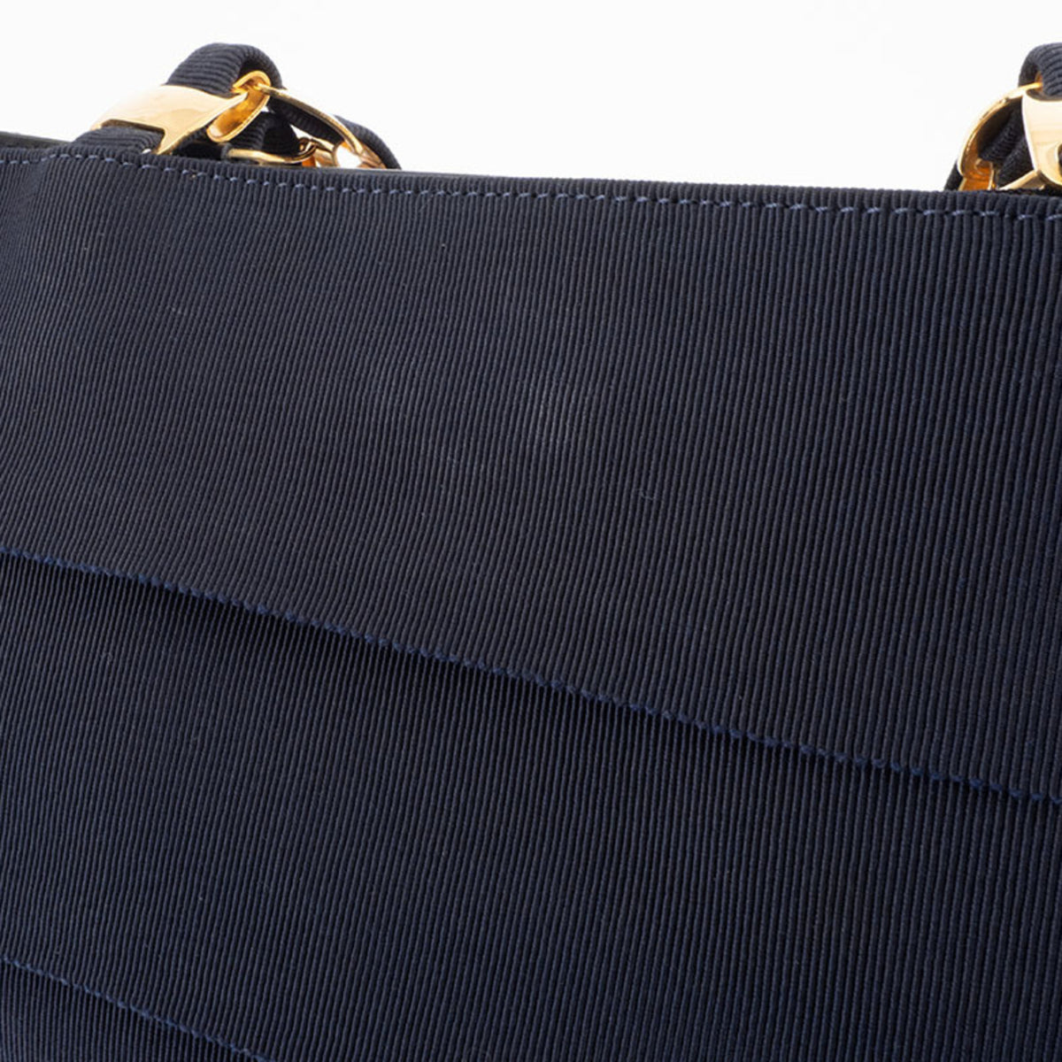 Salvatore Ferragamo Vara Navy Nylon Leather Tote Bag (Pre-Owned)