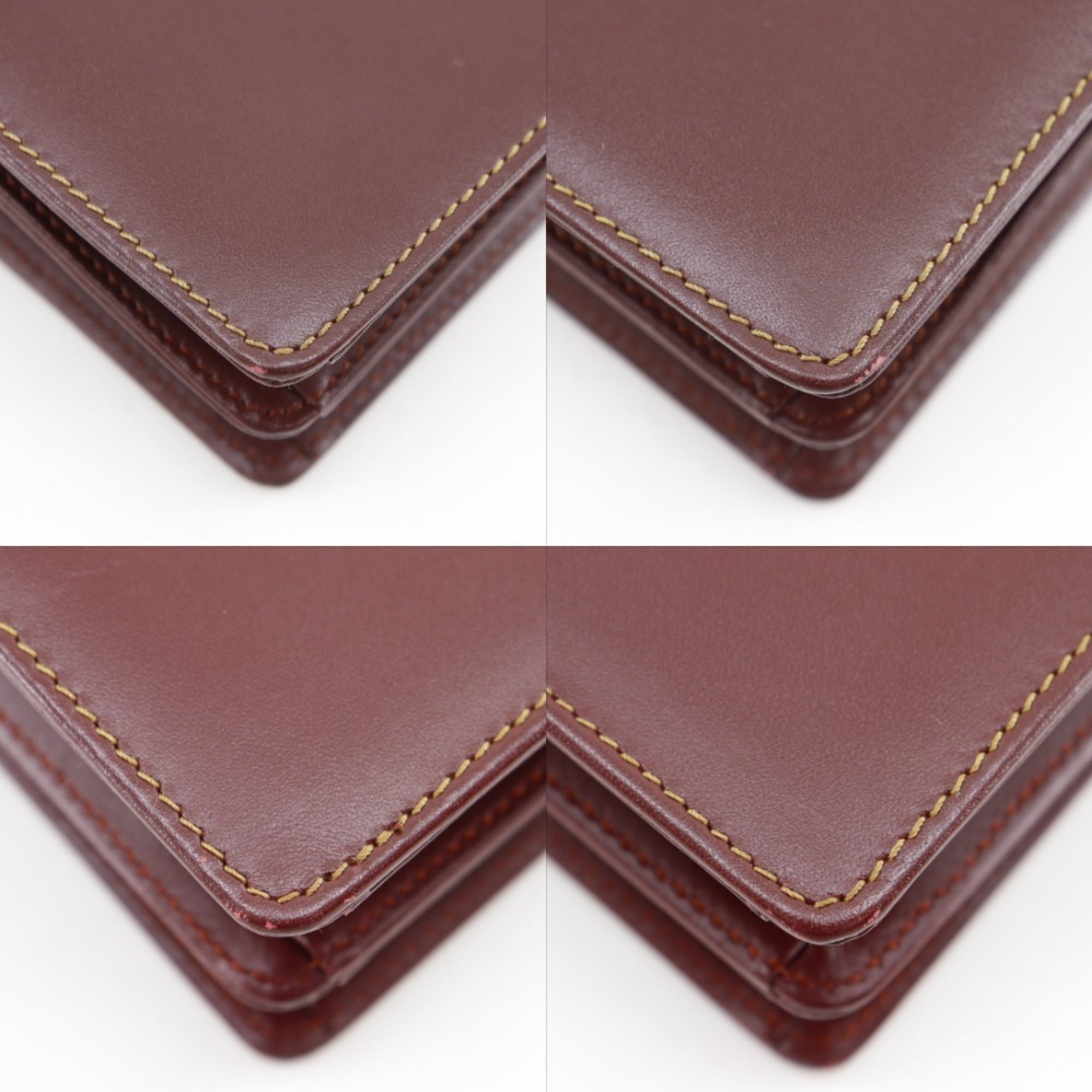 Cartier Must Bordeaux Leather Shoulder Bag (Pre-Owned)