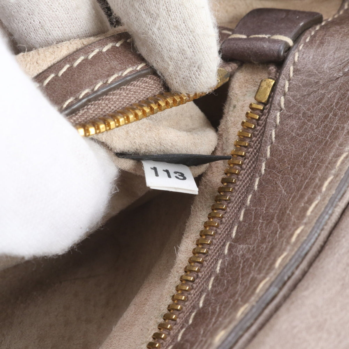 Prada Gray Leather Shoulder Bag (Pre-Owned)