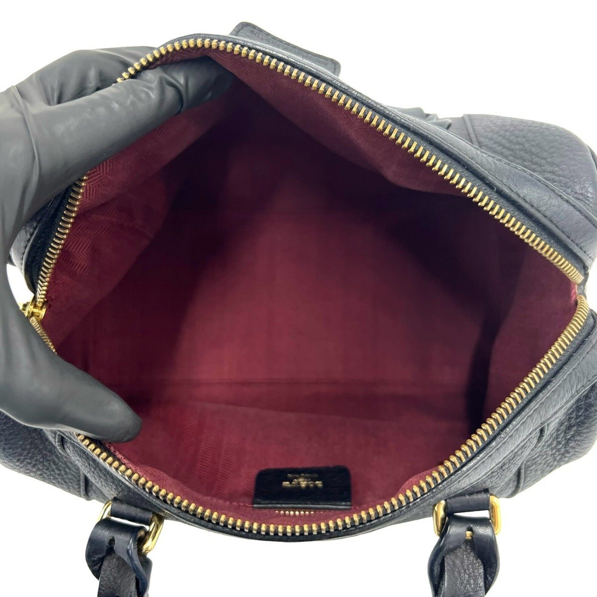 Loewe Black Leather Boston Bag Handbag Shoulder Bag (Pre-Owned)