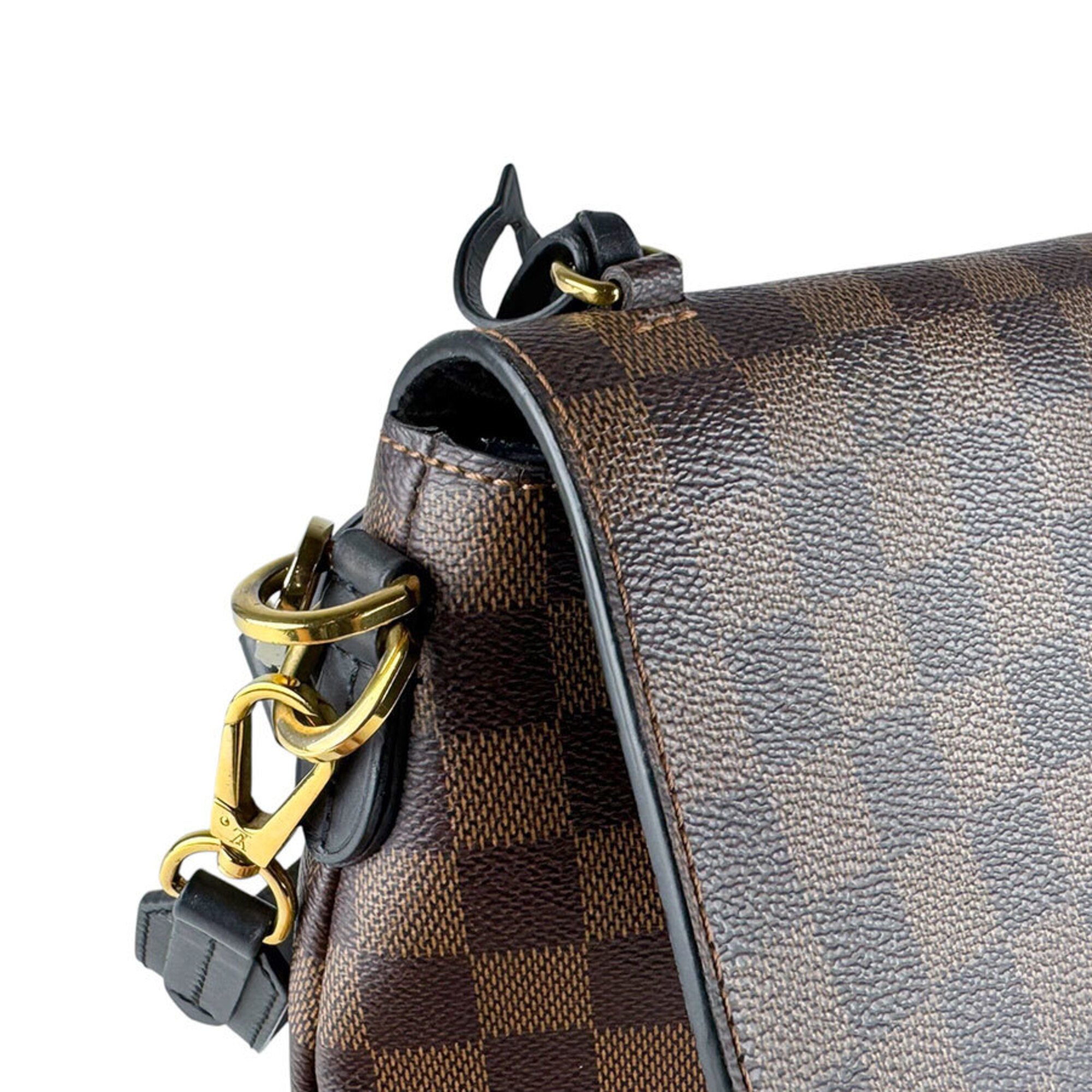 Louis Vuitton Damier Canvas Ebene Damier Canvas Shoulder Bag (Pre-Owned)