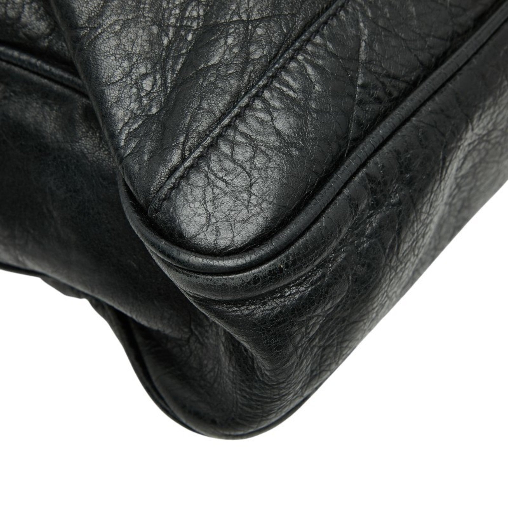 Balenciaga Black Leather Briefcase Shoulder Bag (Pre-Owned)