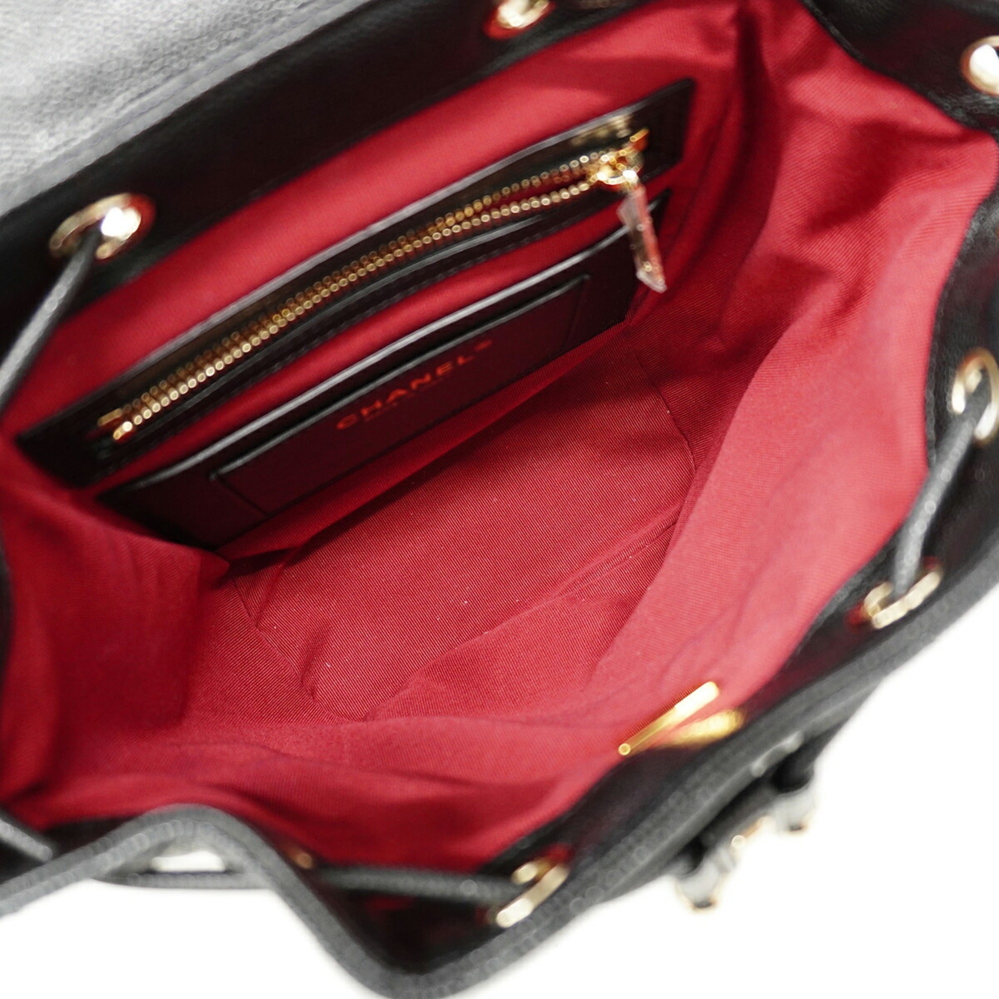 Chanel Black Grained Calfskin Backpack (Pre-Owned)