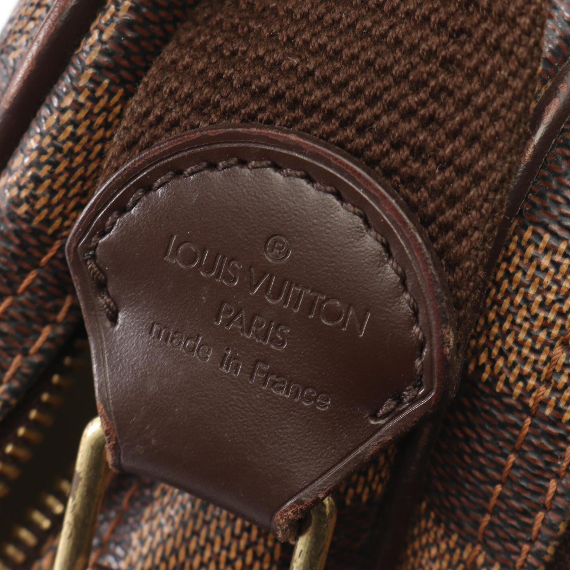 Louis Vuitton Brown Ebene Coated Canvas Leather Handbag Shoulder Bag (Pre-Owned)
