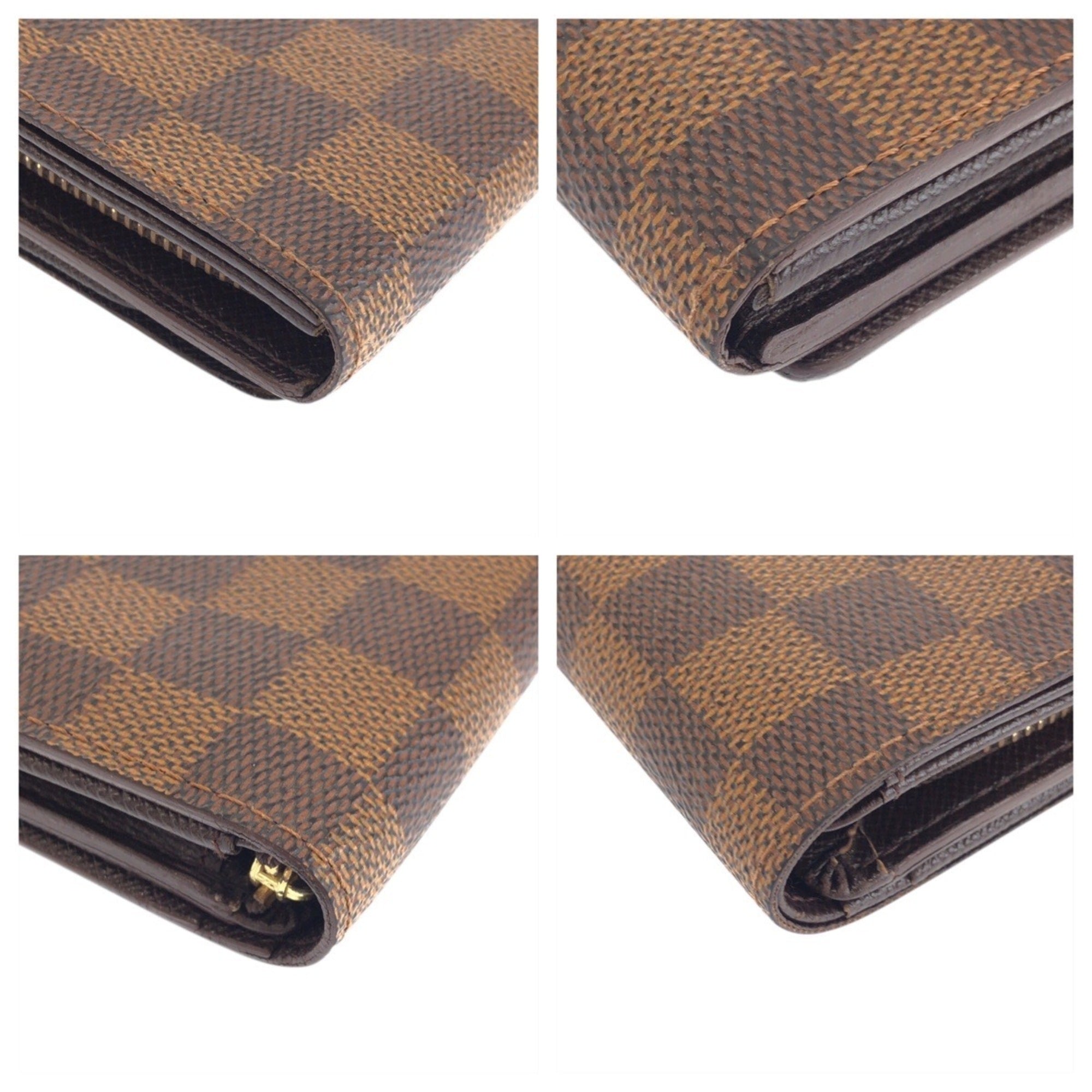 Louis Vuitton Brown Damier Canvas Pvc Middle Wallet (Bi-Fold) (Pre-Owned)