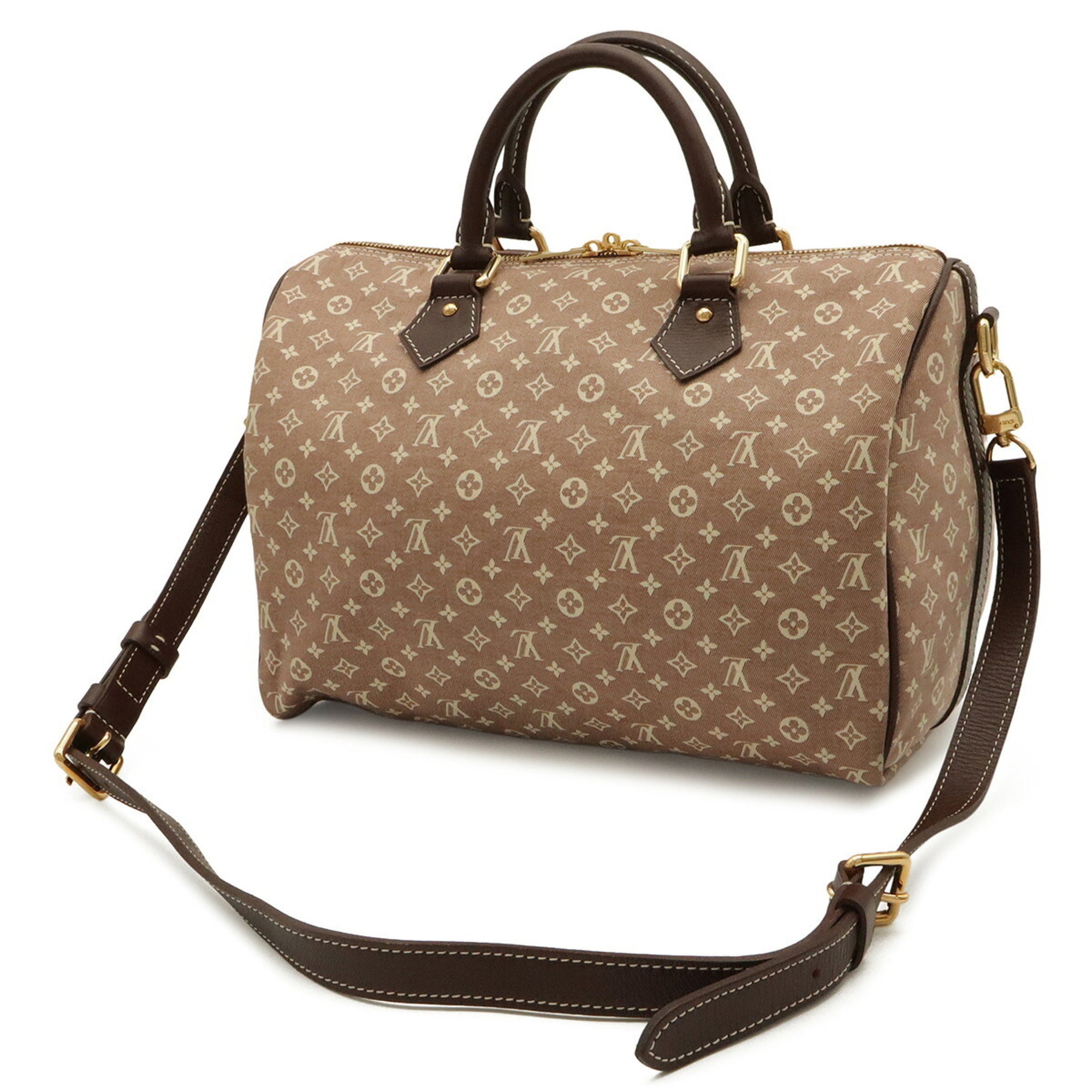 Louis Vuitton Sepia Canvas Leather Handbag Shoulder Bag (Pre-Owned)
