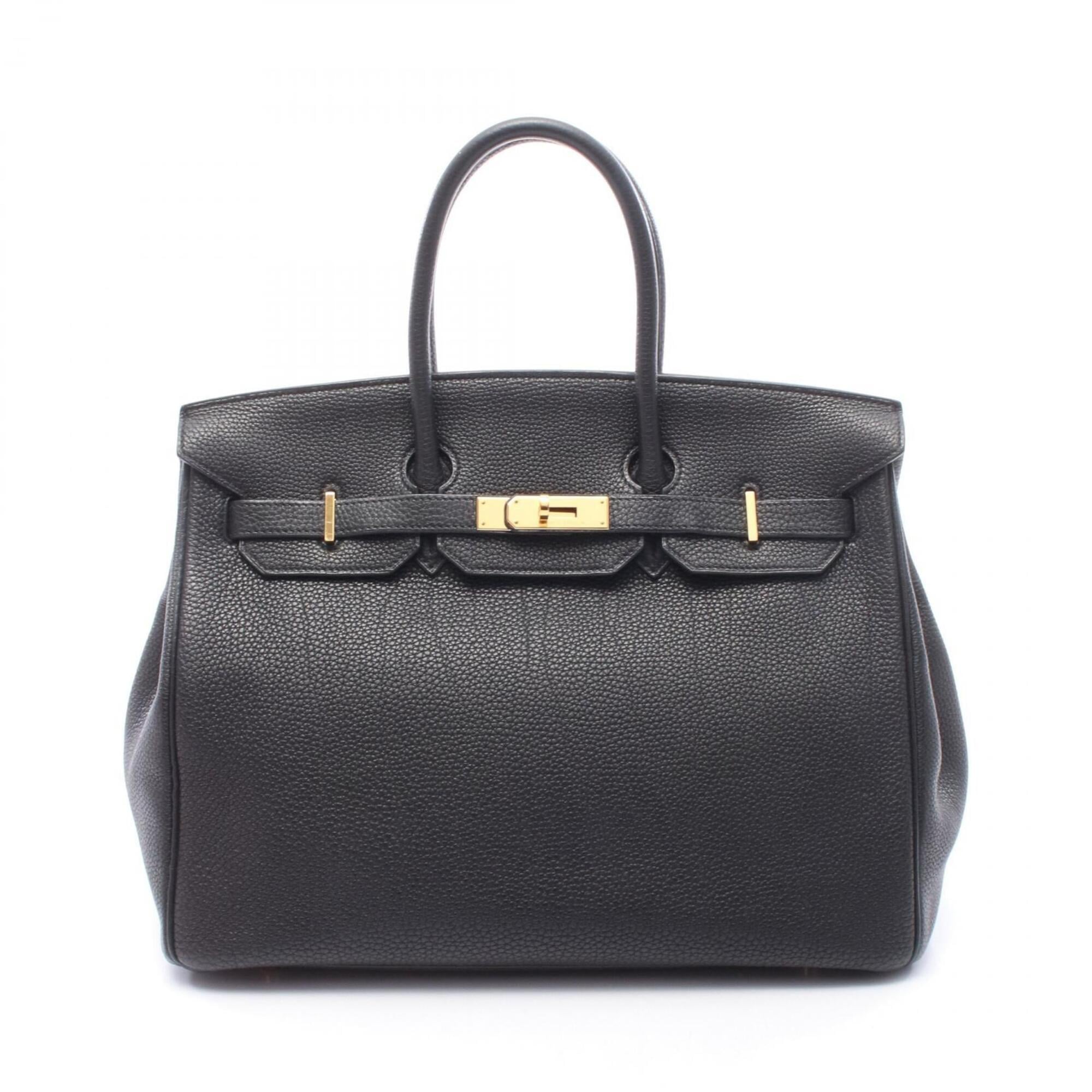 Hermes Black Togo Leather Handbag (Pre-Owned)