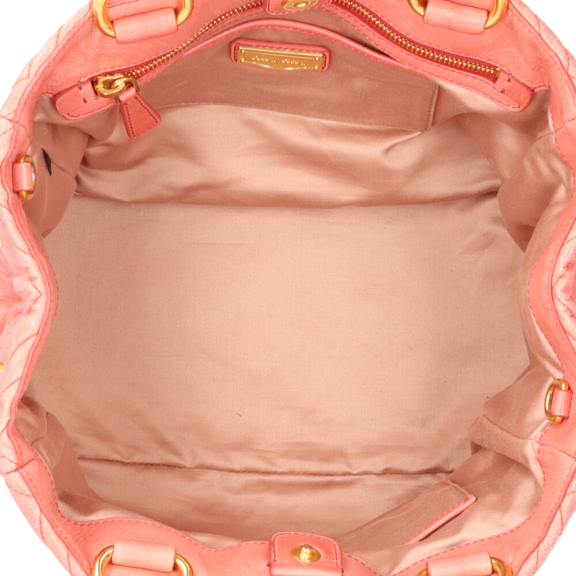 Miu Miu Pink Leather Shoulder Bag (Pre-Owned)