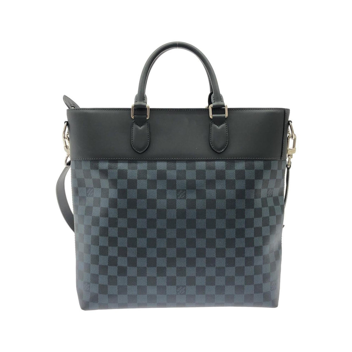 Louis Vuitton Black Cobalt Coated Canvas Handbag (Pre-Owned)