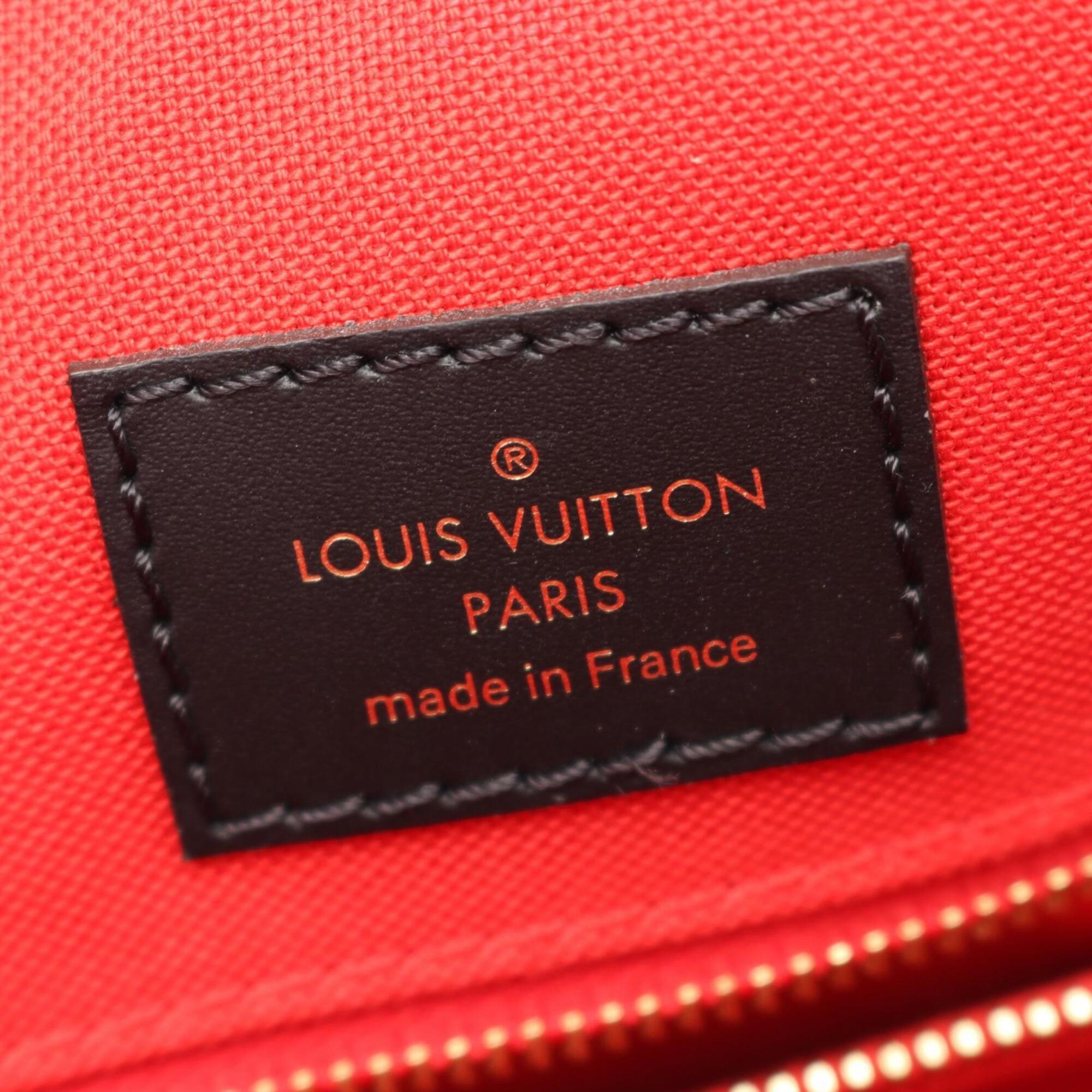Louis Vuitton Brown Coated Canvas Leather Handbag Shoulder Bag (Pre-Owned)