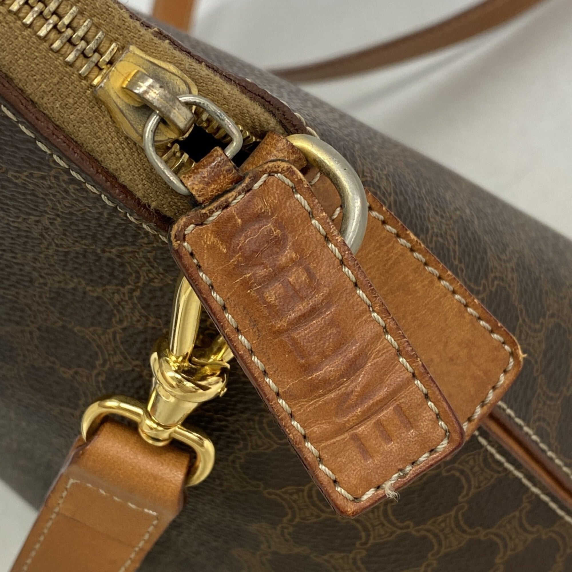 Celine Brown Pvc Handbag (Pre-Owned)