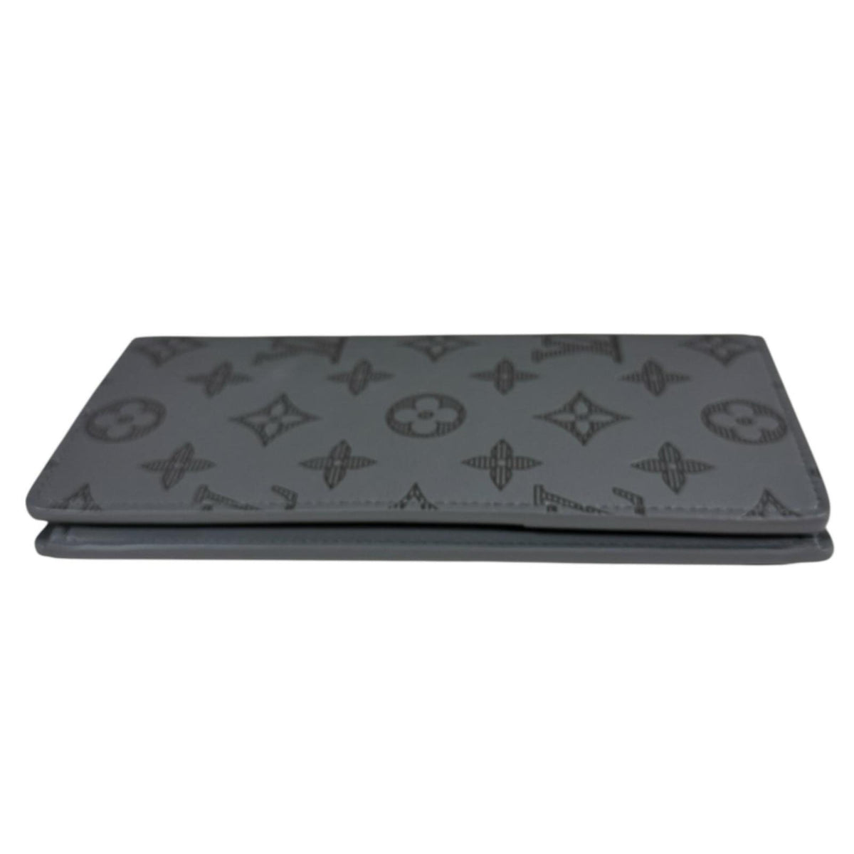 Louis Vuitton Gray Monogram Shadow Long Wallet (Bi-Fold) (Pre-Owned)