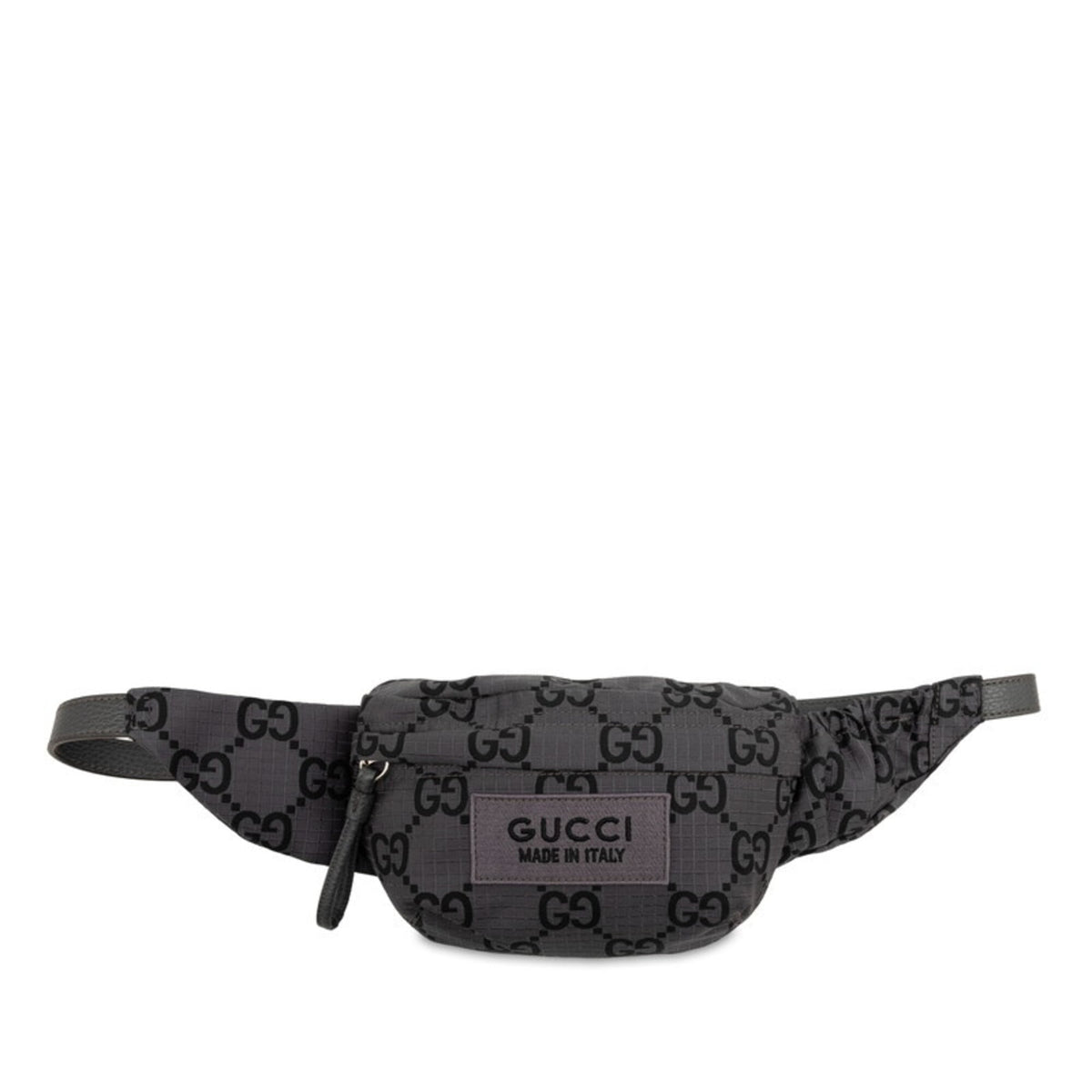 Gucci Gray Nylon Leather Fanny Pack (Pre-Owned)