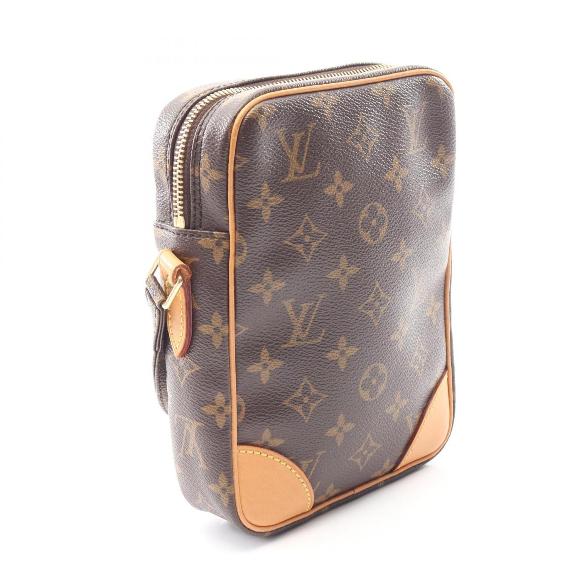Louis Vuitton Brown Monogram Coated Canvas Leather Handbag Shoulder Bag (Pre-Owned)