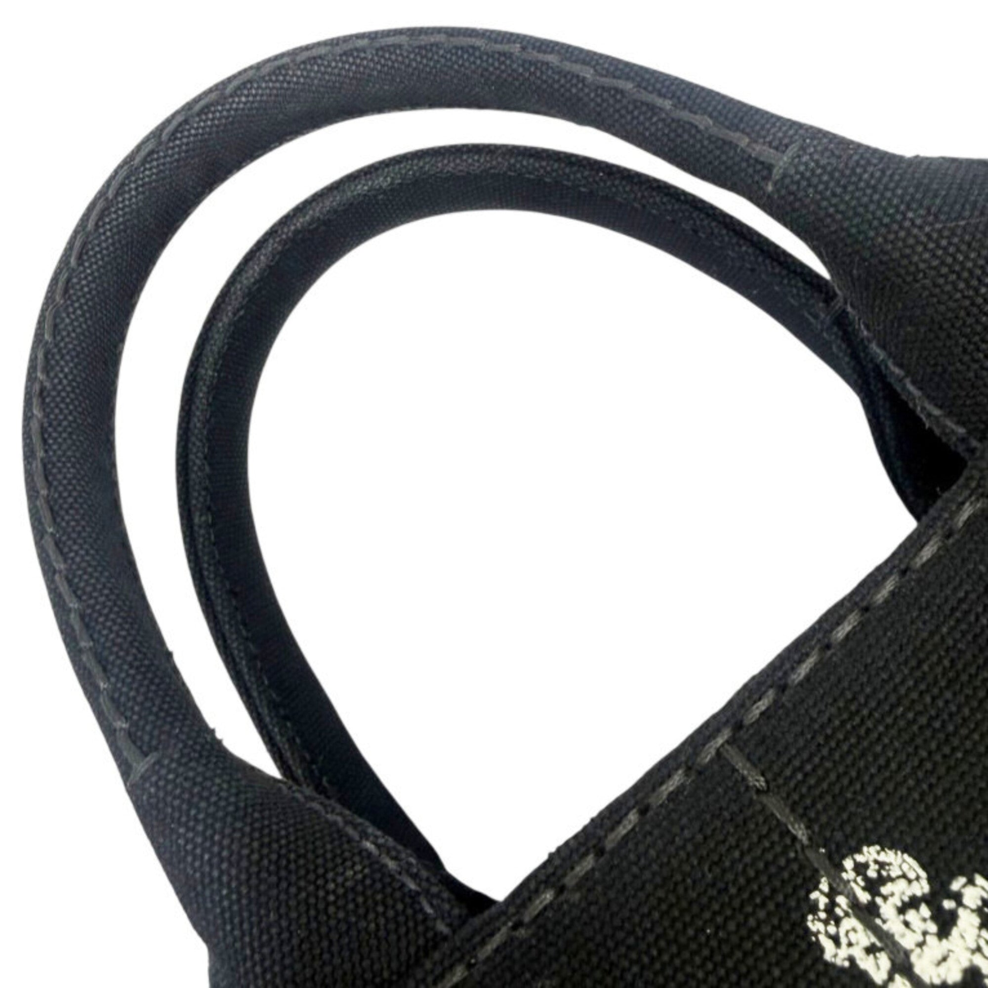 Prada Black Canvas Handbag Shoulder Bag (Pre-Owned)