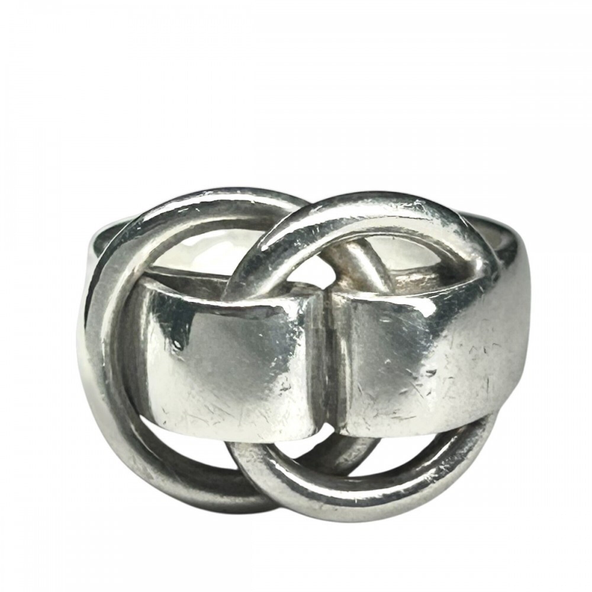 Hermes Silver 925 Band Ring (Pre-Owned)