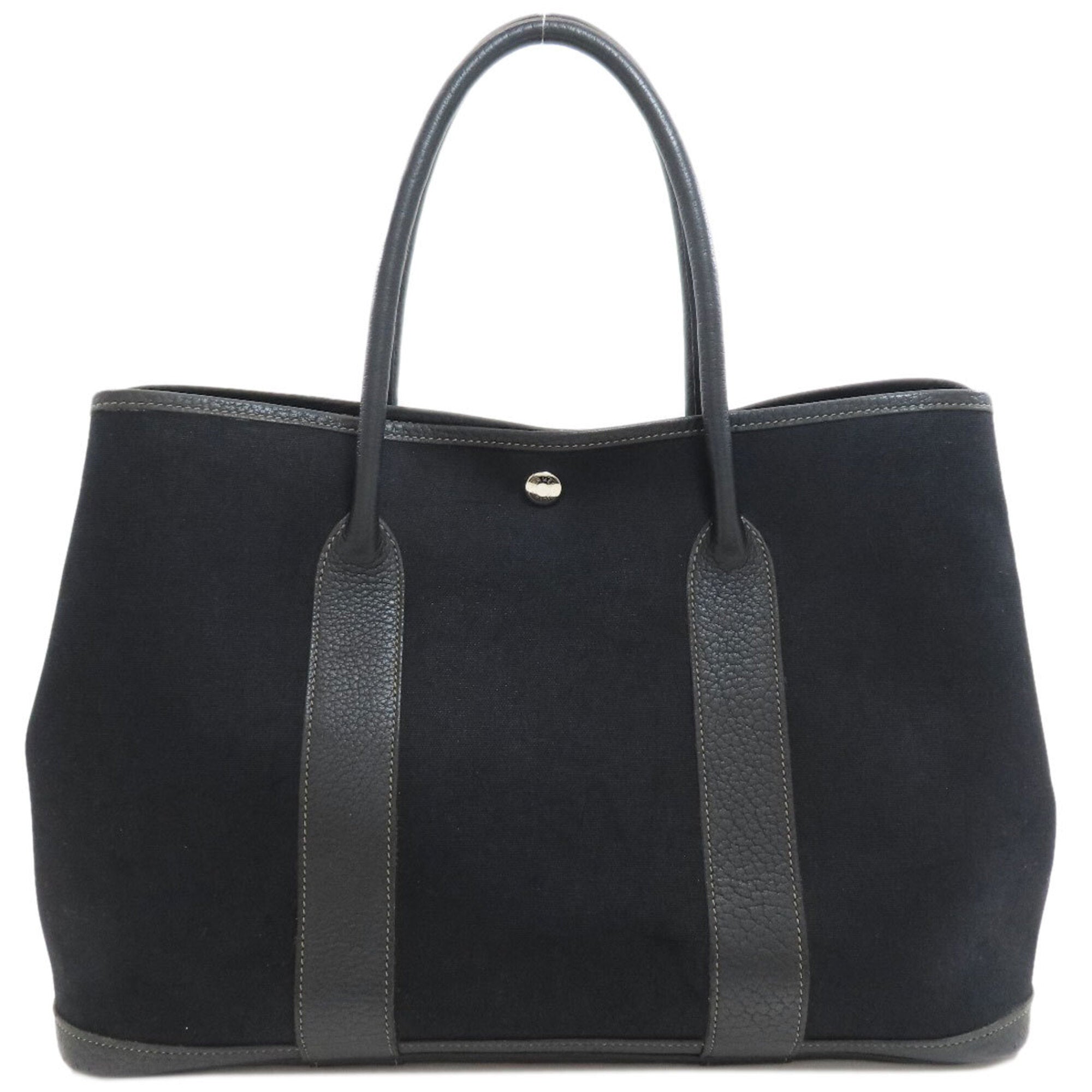 Hermes Black Toile Officier Tote Bag (Pre-Owned)