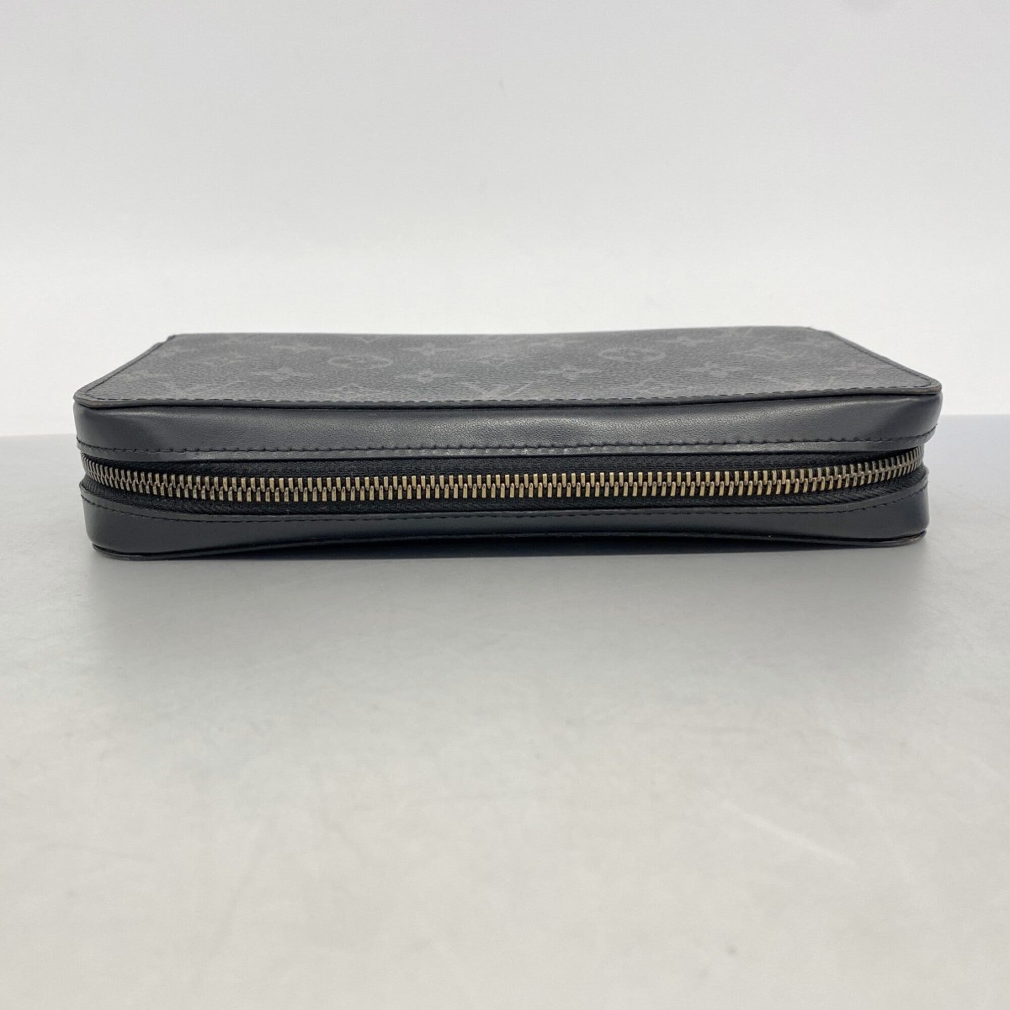 Louis Vuitton Black Gray Long Wallet (Bi-Fold) (Pre-Owned)