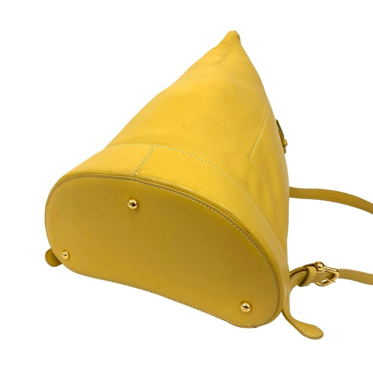Loewe Yellow Leather Backpack Pouch (Pre-Owned)