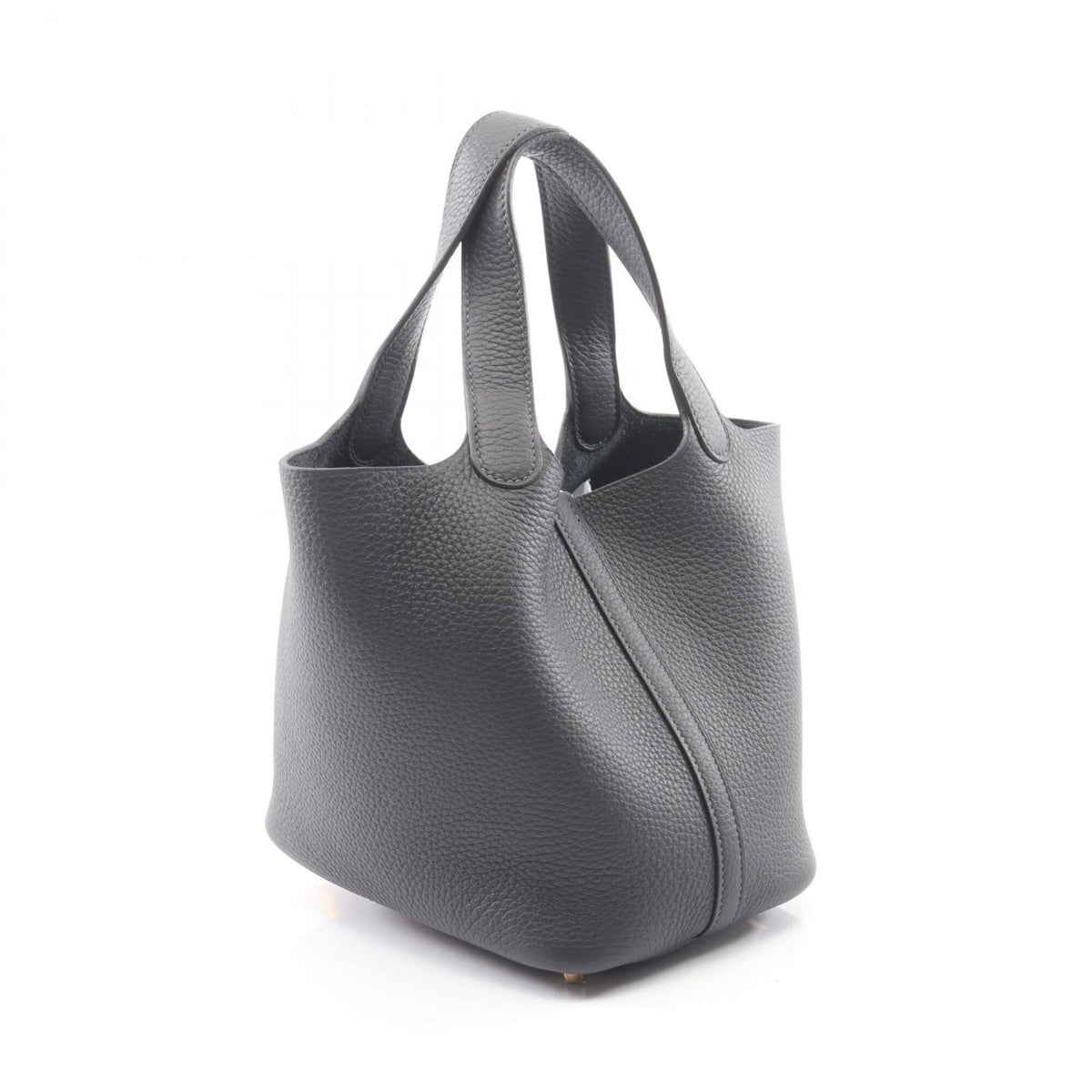 Hermes Navy Taurillon Clemence Leather Handbag (Pre-Owned)