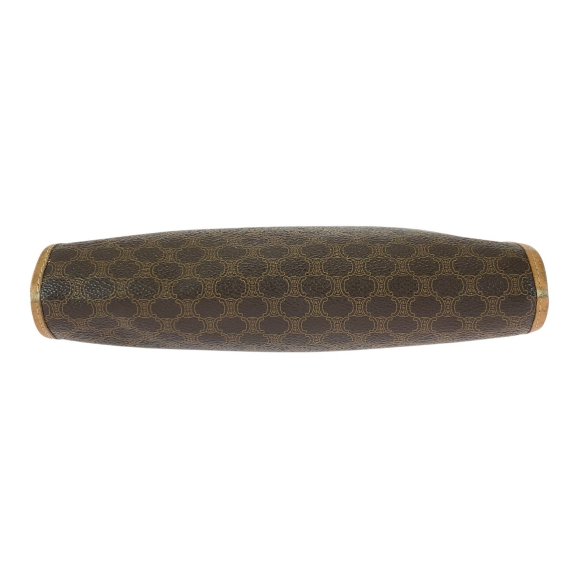 Celine Brown Pvc Leather Clutch Bag (Pre-Owned)