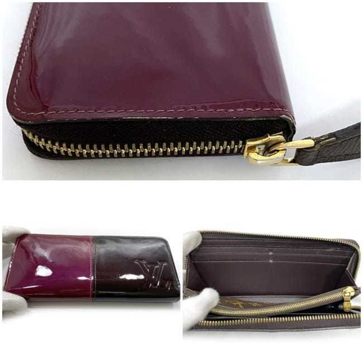 Louis Vuitton Amarante Bordeaux Brown Patent Leather Monogram Canvas Coin Purse/Coin Case (Pre-Owned)