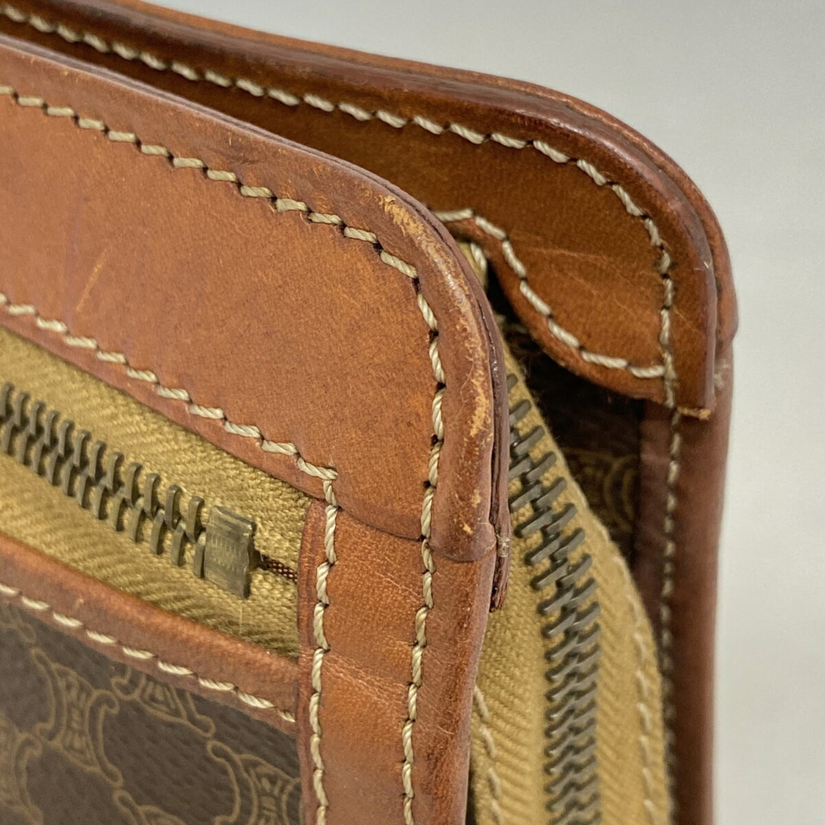 Celine Brown Pvc Clutch Bag (Pre-Owned)