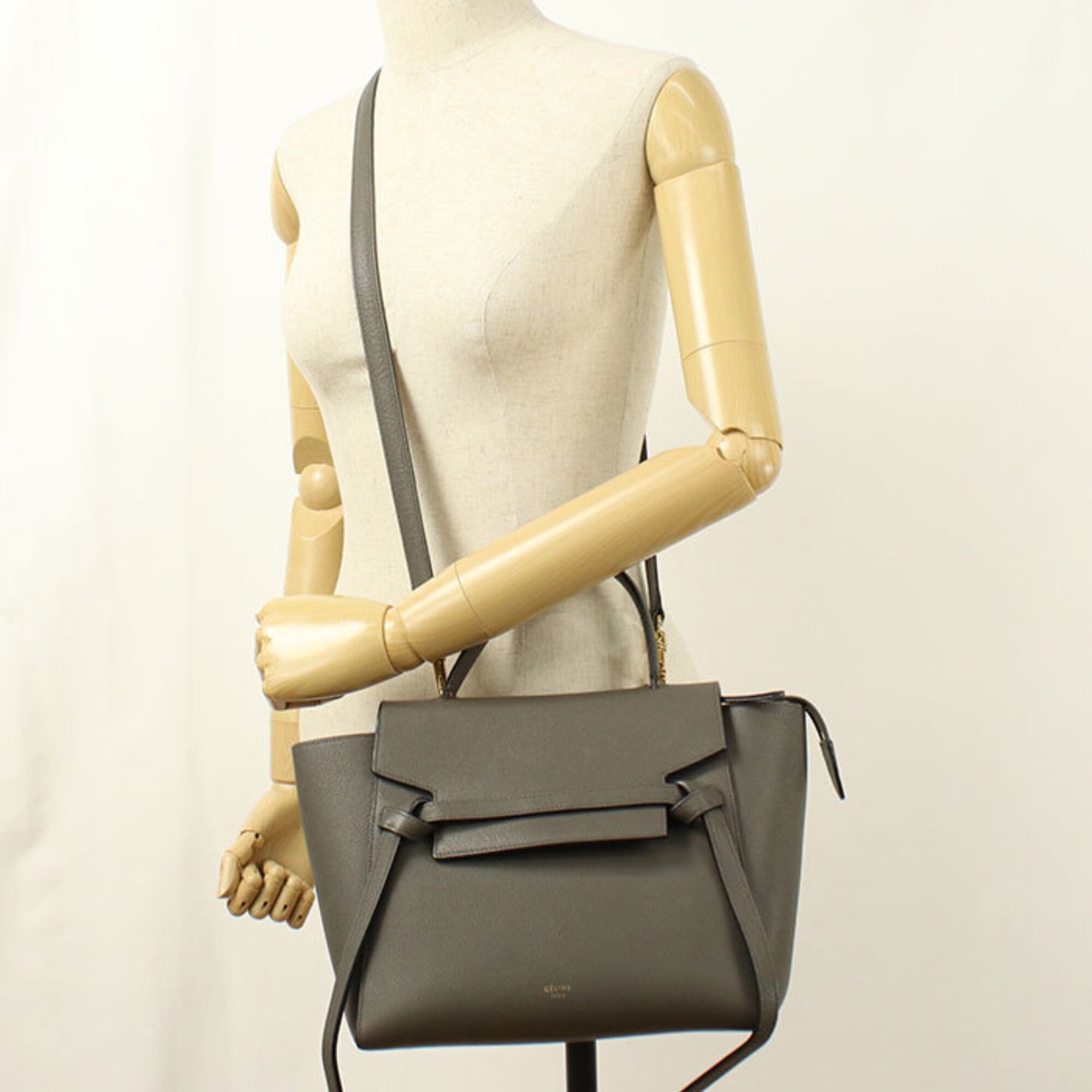 Celine Gray Leather Handbag (Pre-Owned)