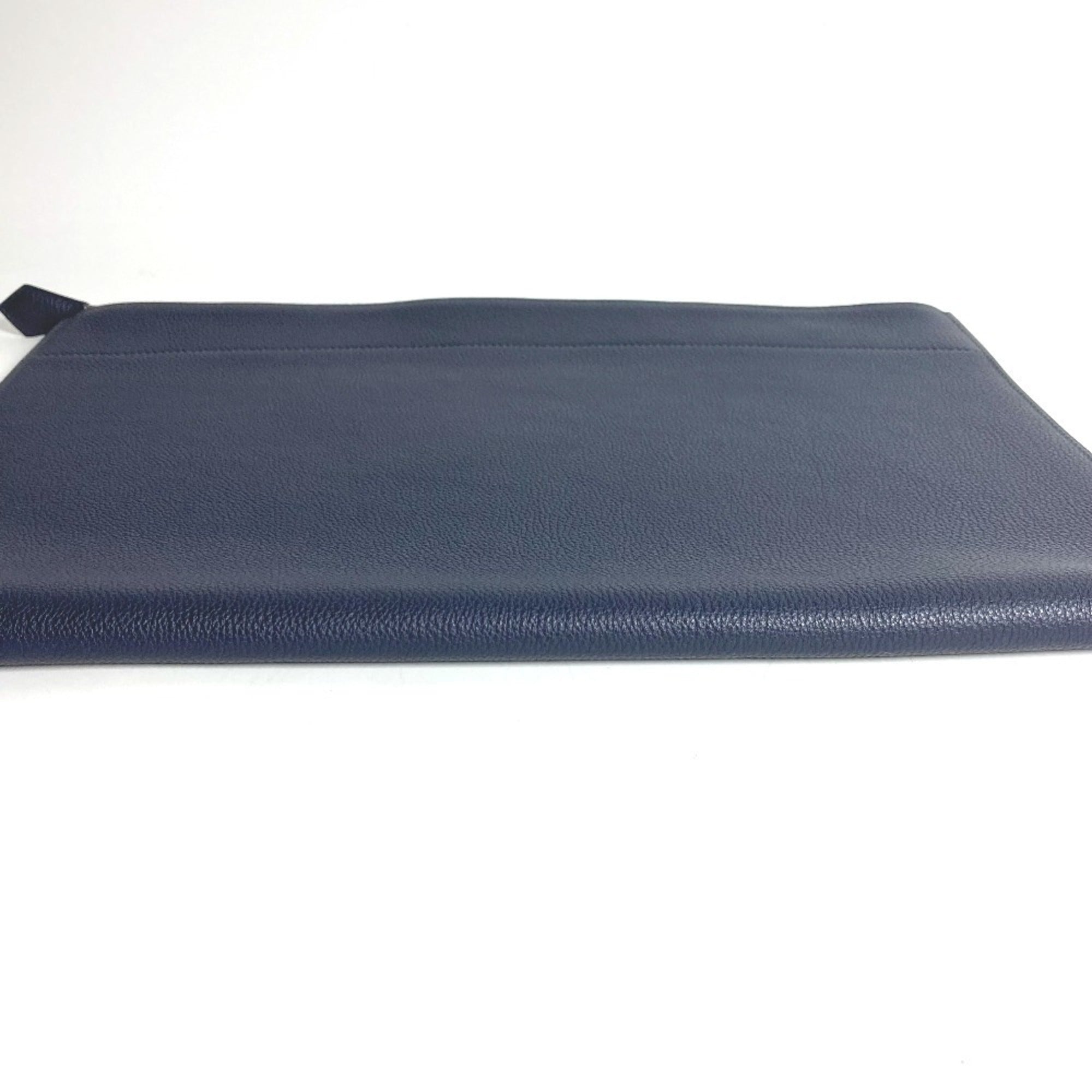 Hermes Blue Nuit Togo Leather Clutch Bag Handbag Pochette Pouch (Pre-Owned)