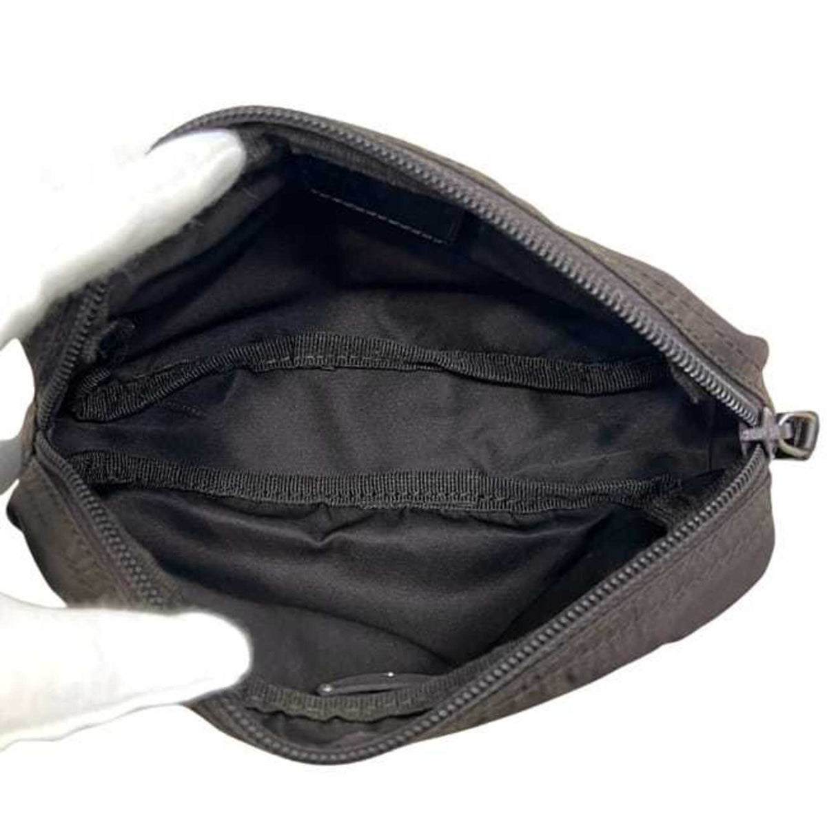 Prada Brown Dark Brown Nylon Pouch (Pre-Owned)