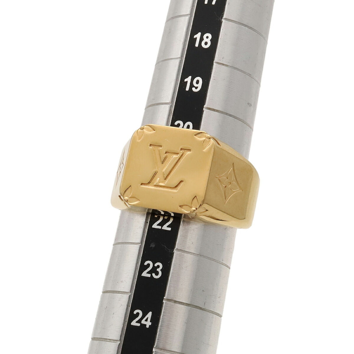 Louis Vuitton Gold Gold Plating Band Ring (Pre-Owned)