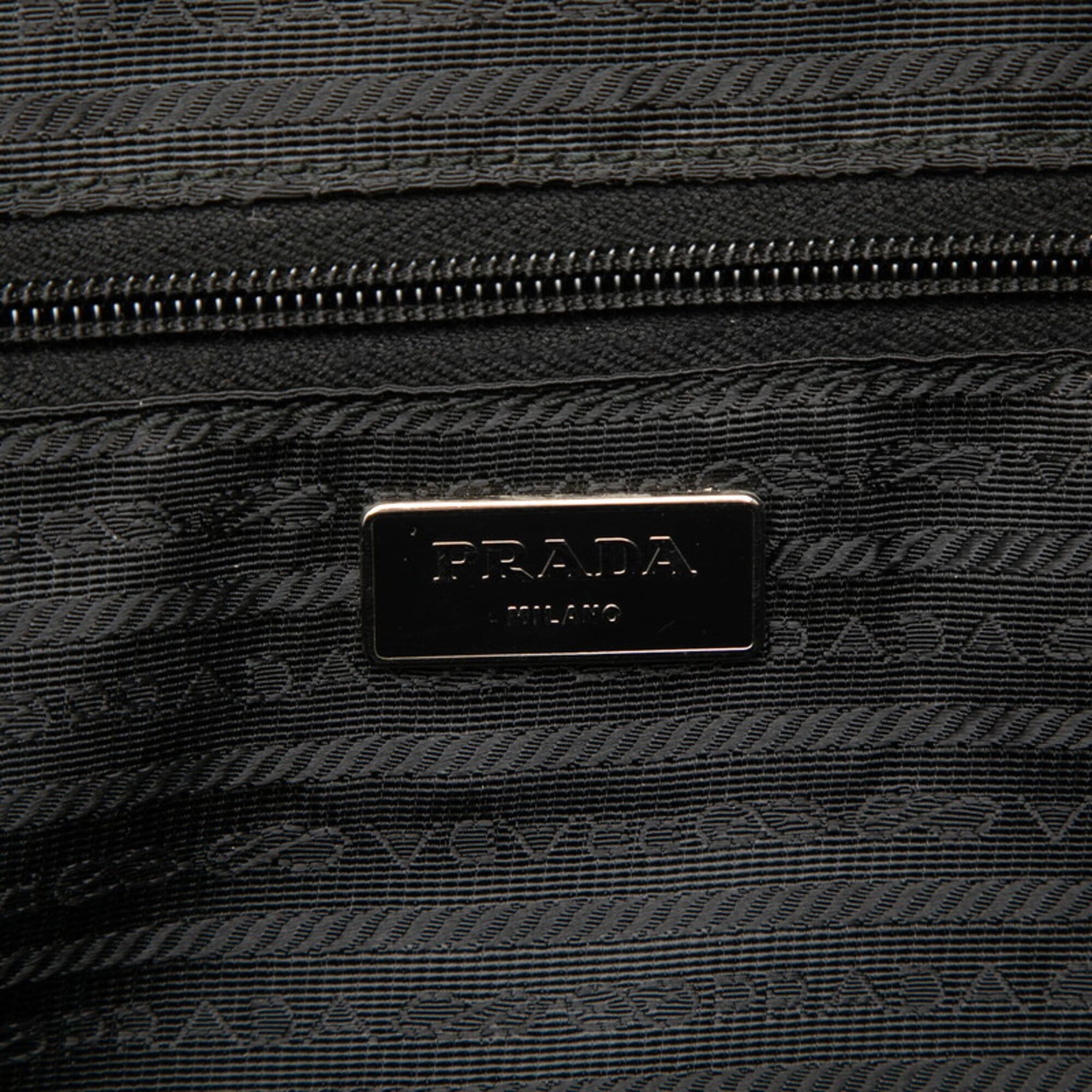 Prada Multi-Color Canvas Handbag Shoulder Bag (Pre-Owned)