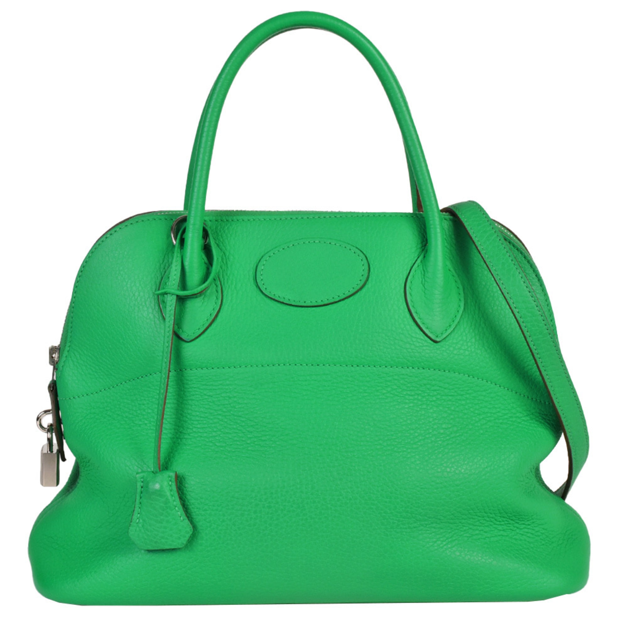 Hermes Bolide Green Mint Green Taurillon Clemence Leather Handbag (Pre-Owned)