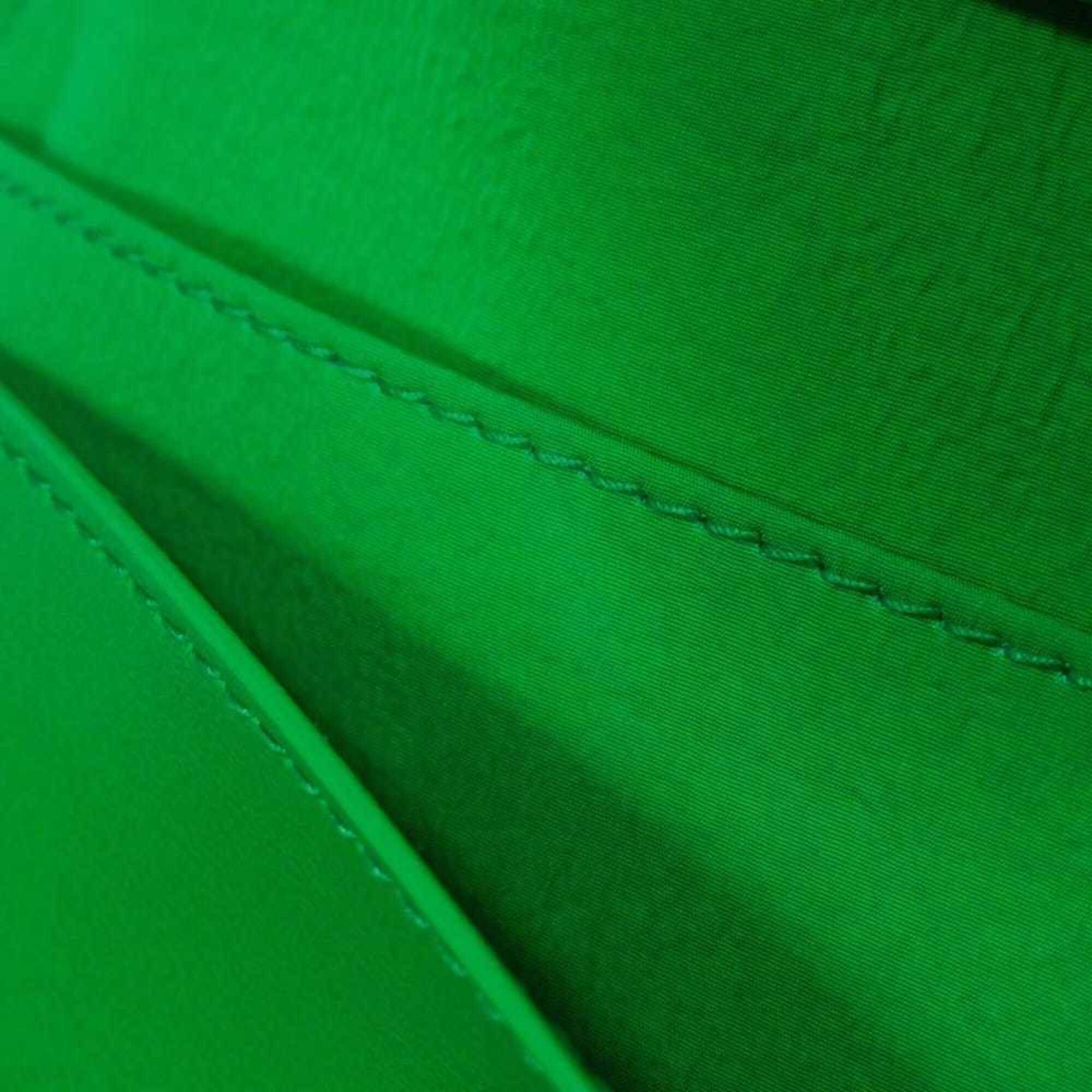 Bottega Veneta Green Leather Long Wallet (Bi-Fold) (Pre-Owned)