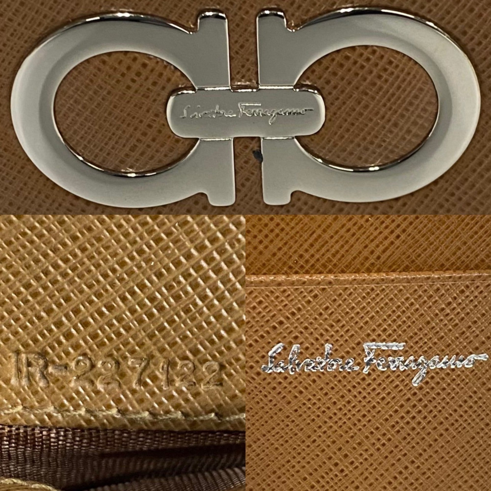 Salvatore Ferragamo Brown Leather Wallet (Bi-Fold) (Pre-Owned)