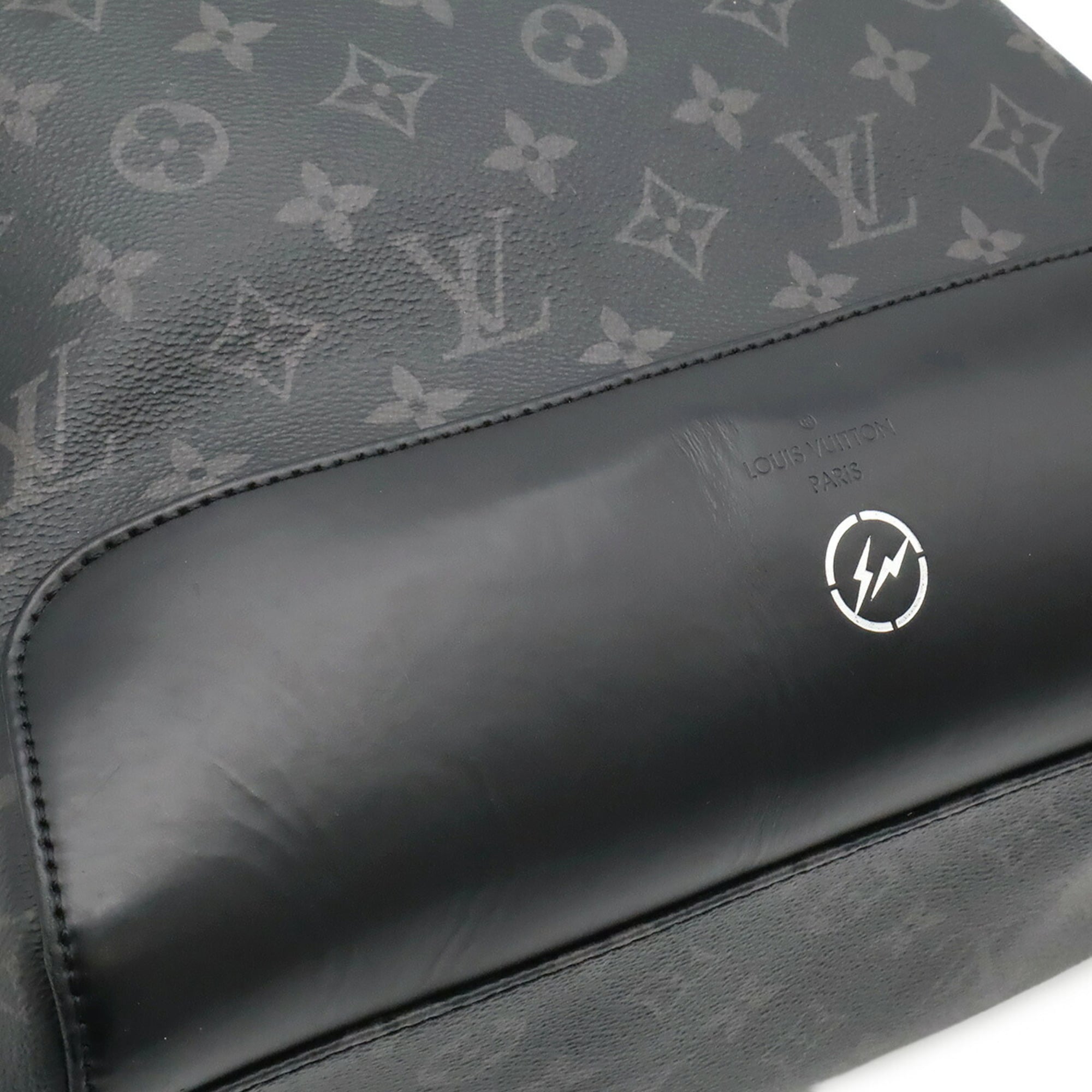 Louis Vuitton Black Gray Monogram Eclipse Canvas Leather Backpack (Pre-Owned)