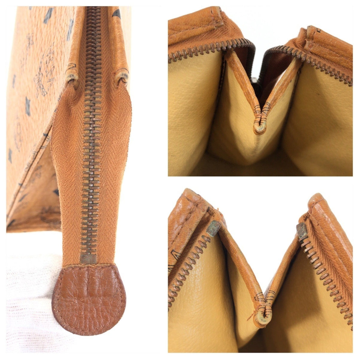Mcm Brown Leather Clutch Bag (Pre-Owned)