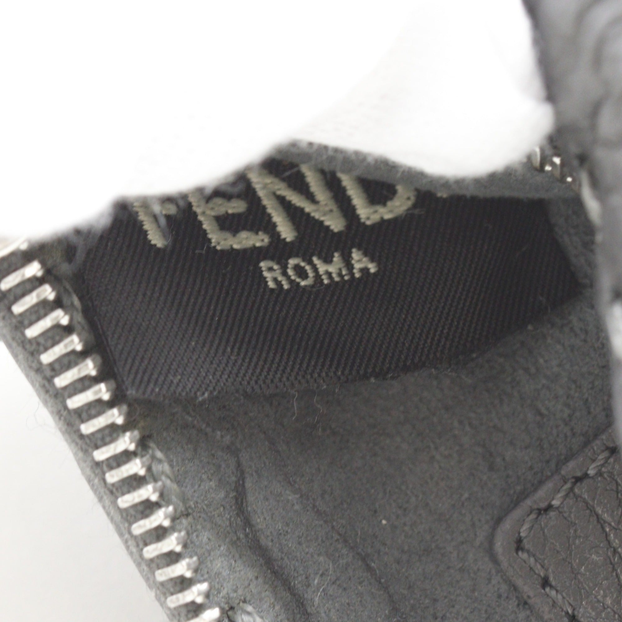 Fendi Selleria Gray Leather Coin Purse/Coin Case (Pre-Owned)