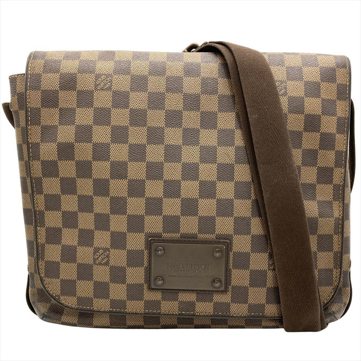 Louis Vuitton Damier Brown Damier Canvas Ebene Damier Canvas Shoulder Bag (Pre-Owned)