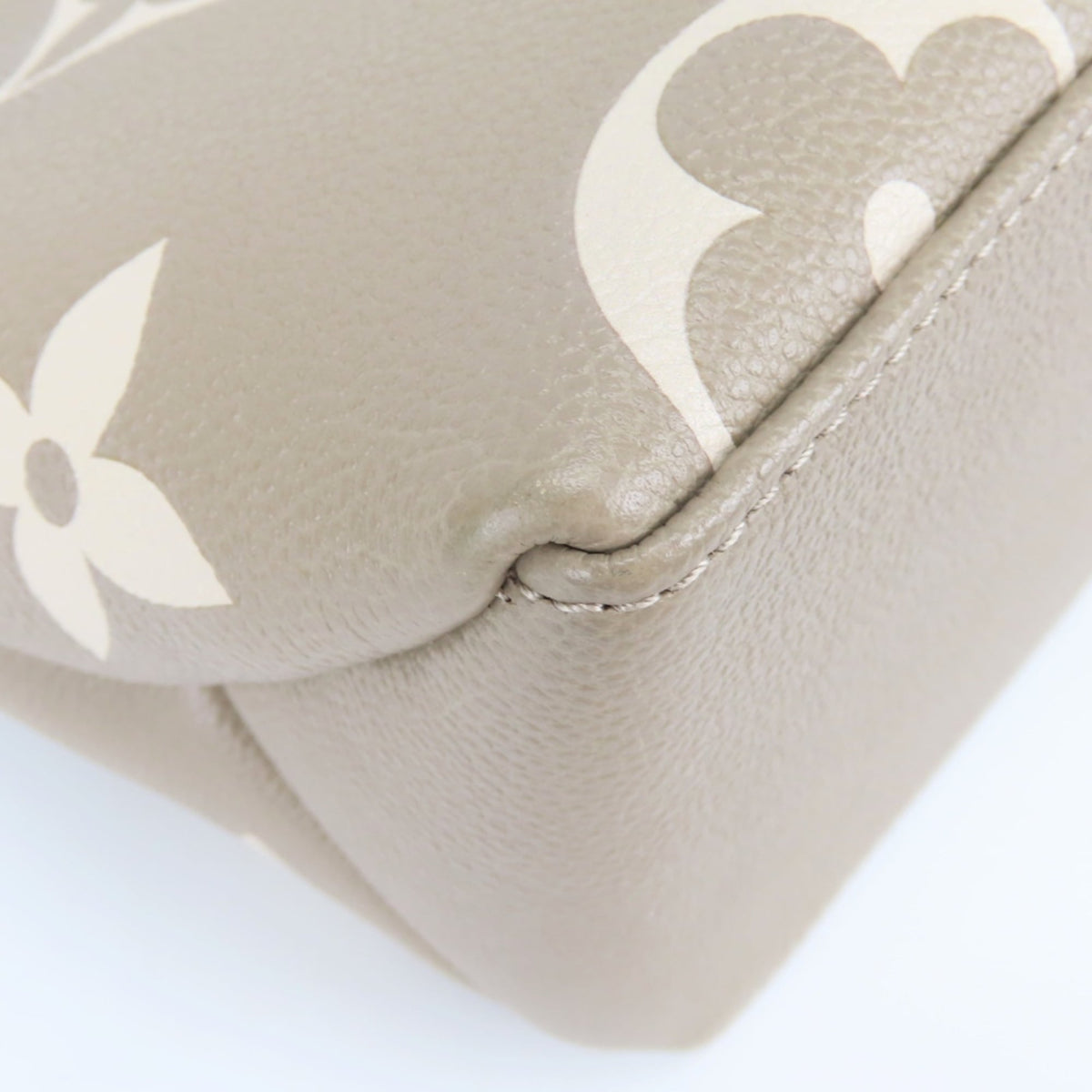 Louis Vuitton Monogram Empreinte Beige Bicolor Ivory Tourterelle Monogram Empreinte Handbag (Pre-Owned)
