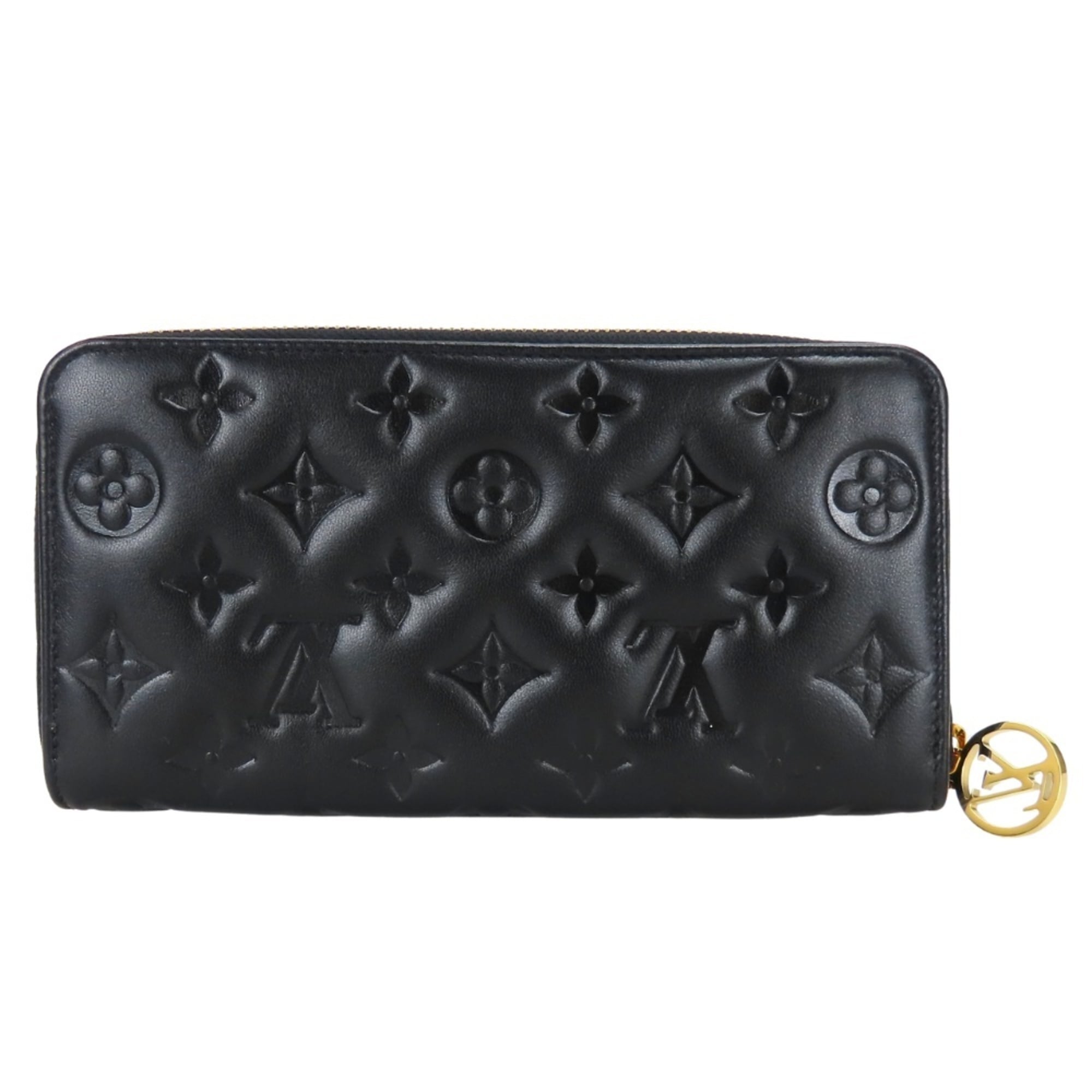Louis Vuitton Black Noir Leather Coin Purse/Coin Case (Pre-Owned)
