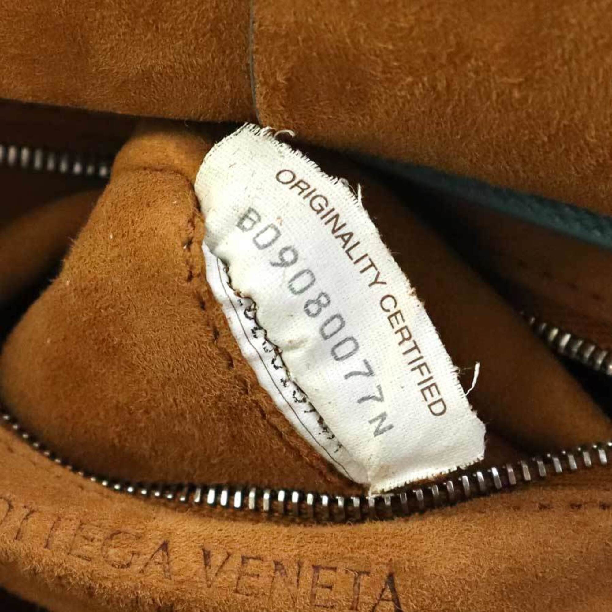 Bottega Veneta Green Leather Handbag Shoulder Bag (Pre-Owned)
