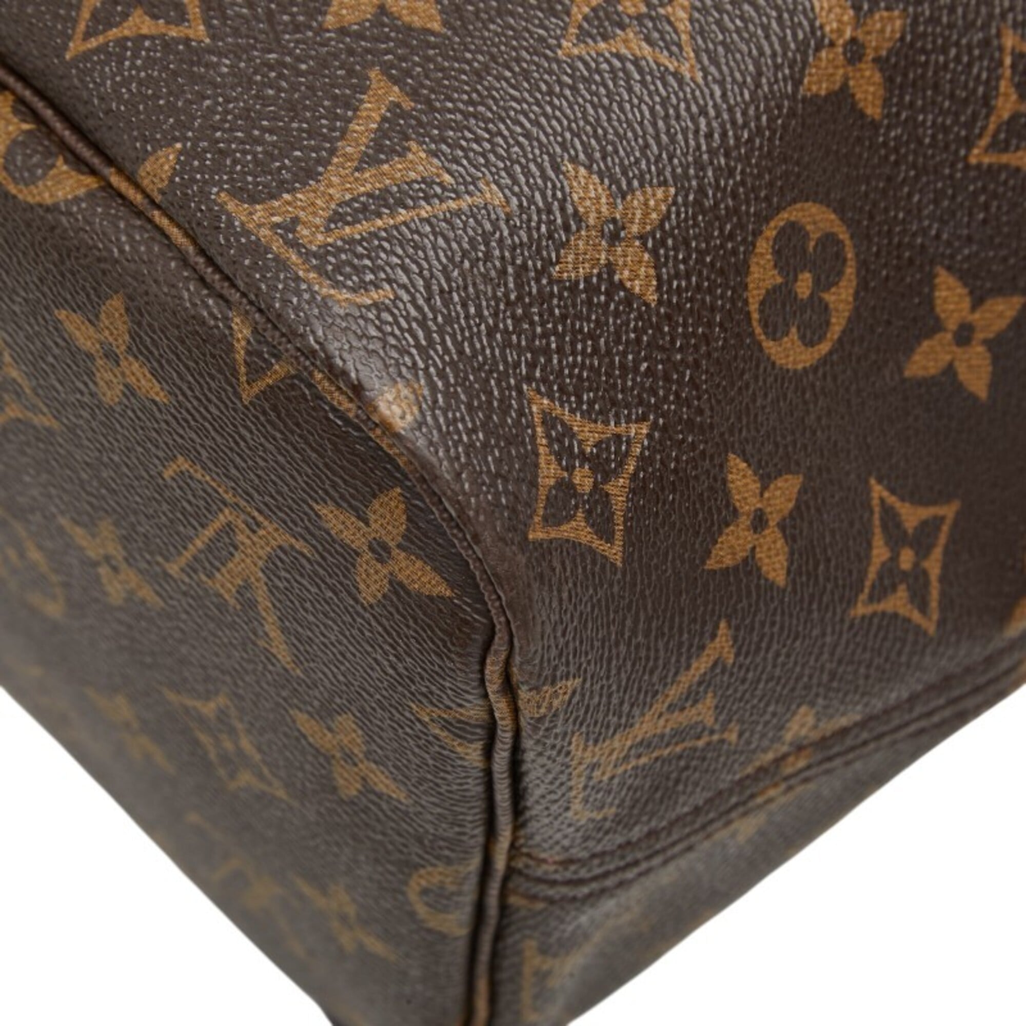 Louis Vuitton Brown Pink Pvc Leather Shoulder Bag Tote Bag (Pre-Owned)